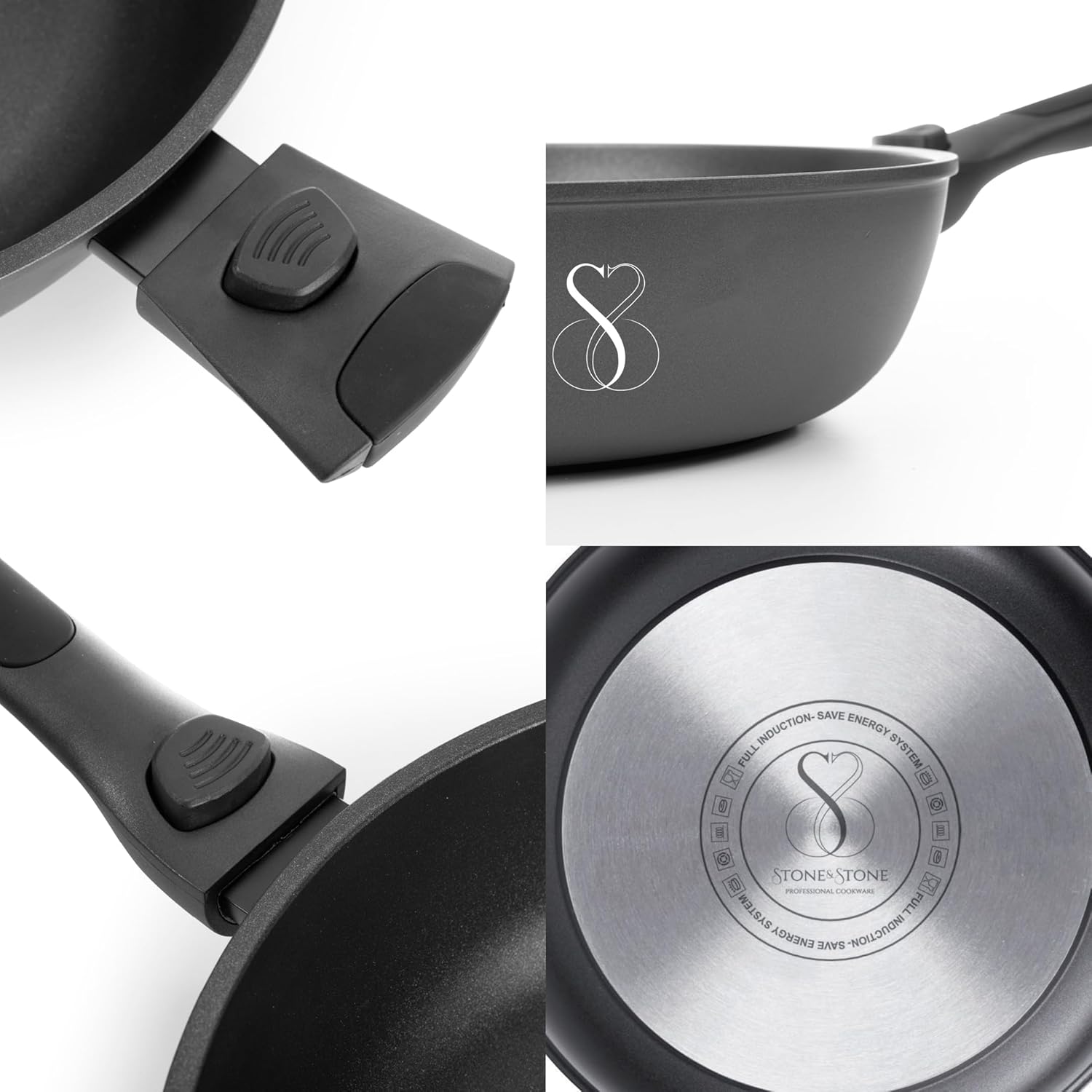 Stone&stone Padella 28cm Induzione Antiaderente - immagine 7