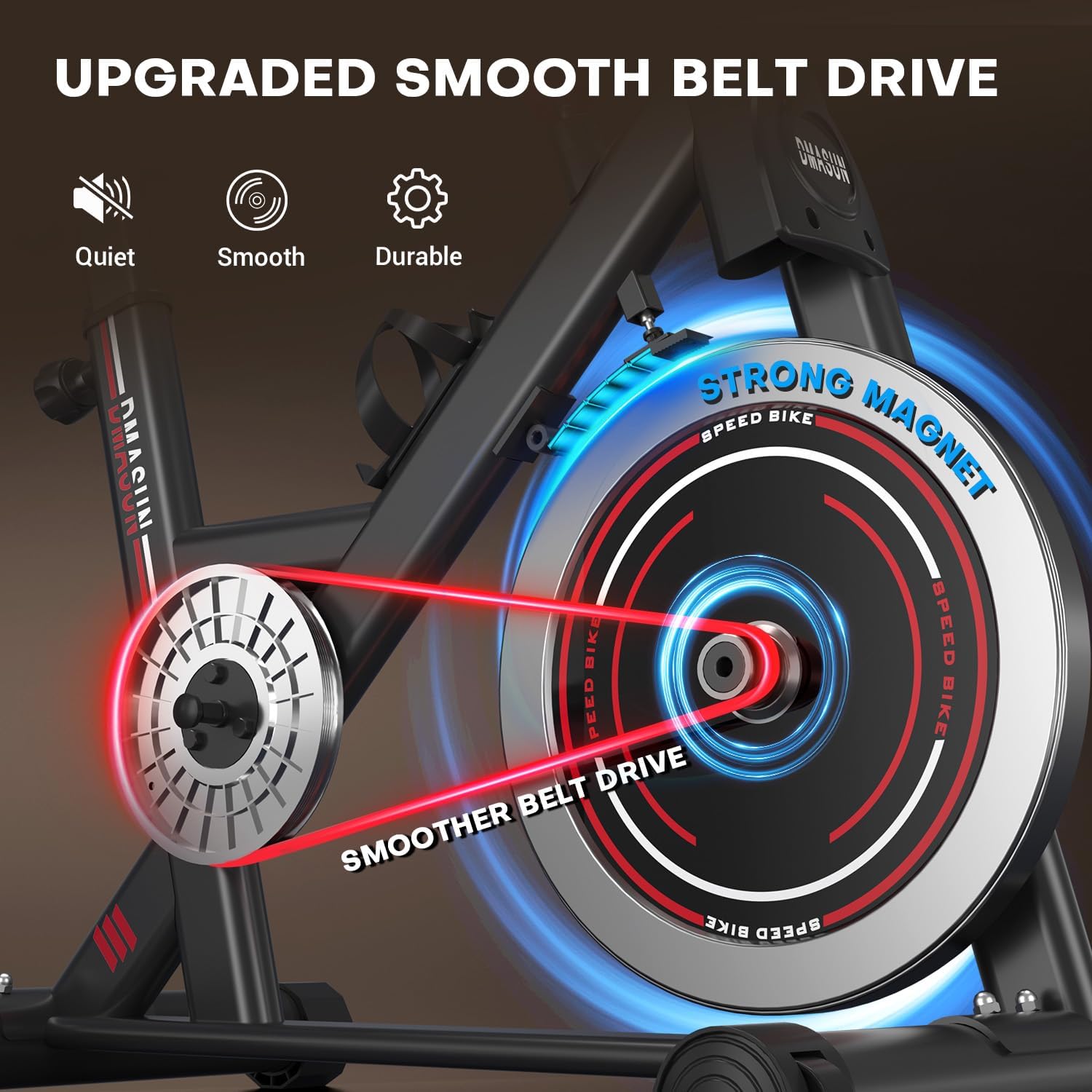 Dmasun Cyclette da Casa 15kg Volano, Ammortizzata - immagine 4