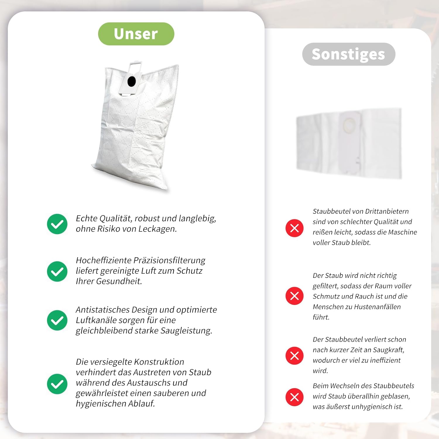 6 Sacchetti per Aspirapolvere Festool CT 36 - immagine 4