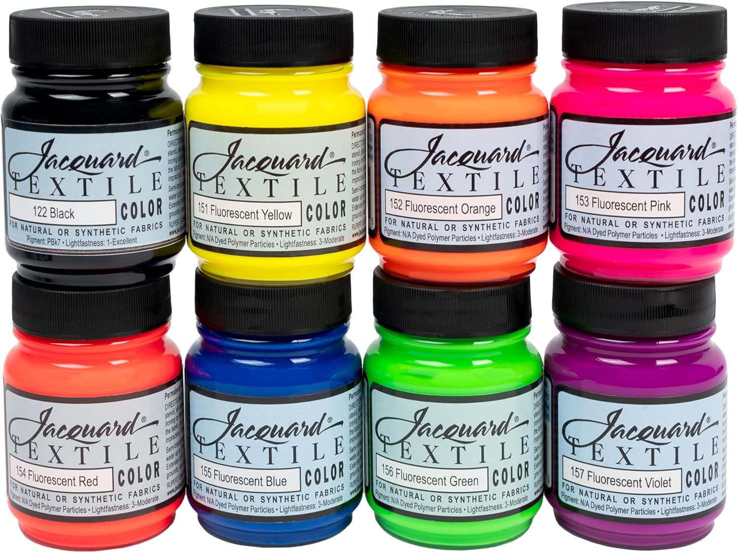 Jacquard Textile 8 fluorescente di colore Set