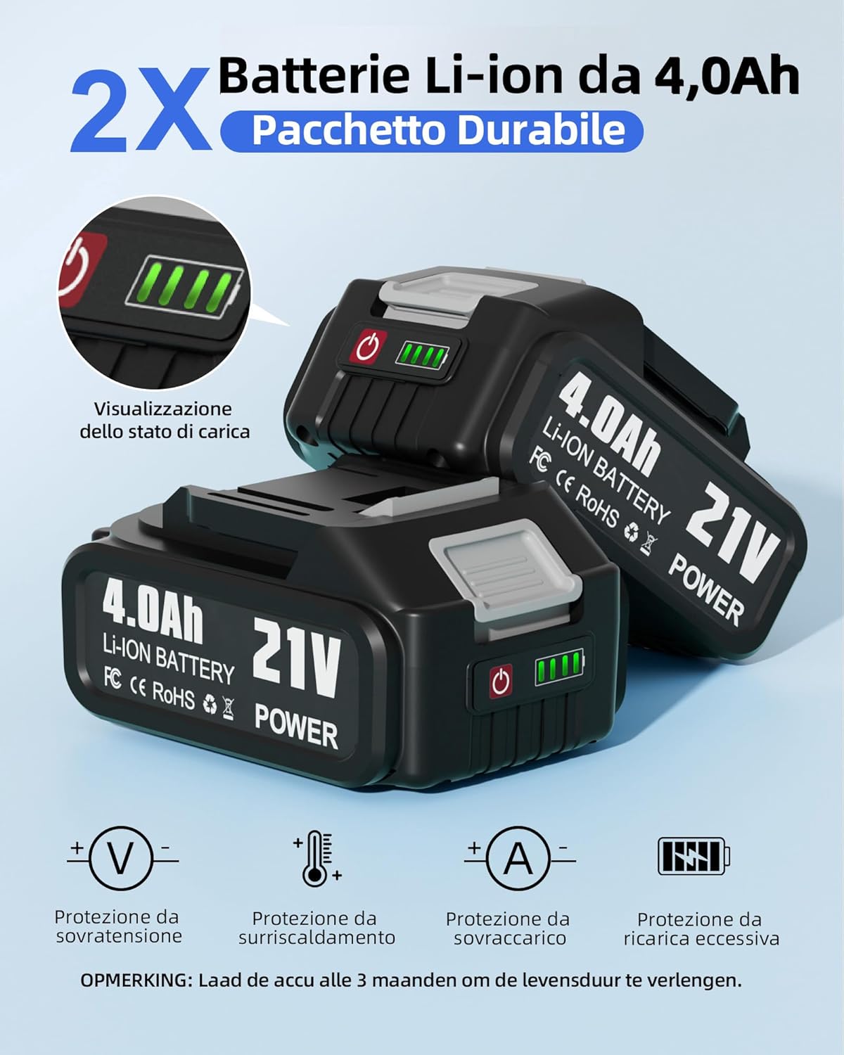 Idropulitrice a Batteria Portatile 65Bar - immagine 3