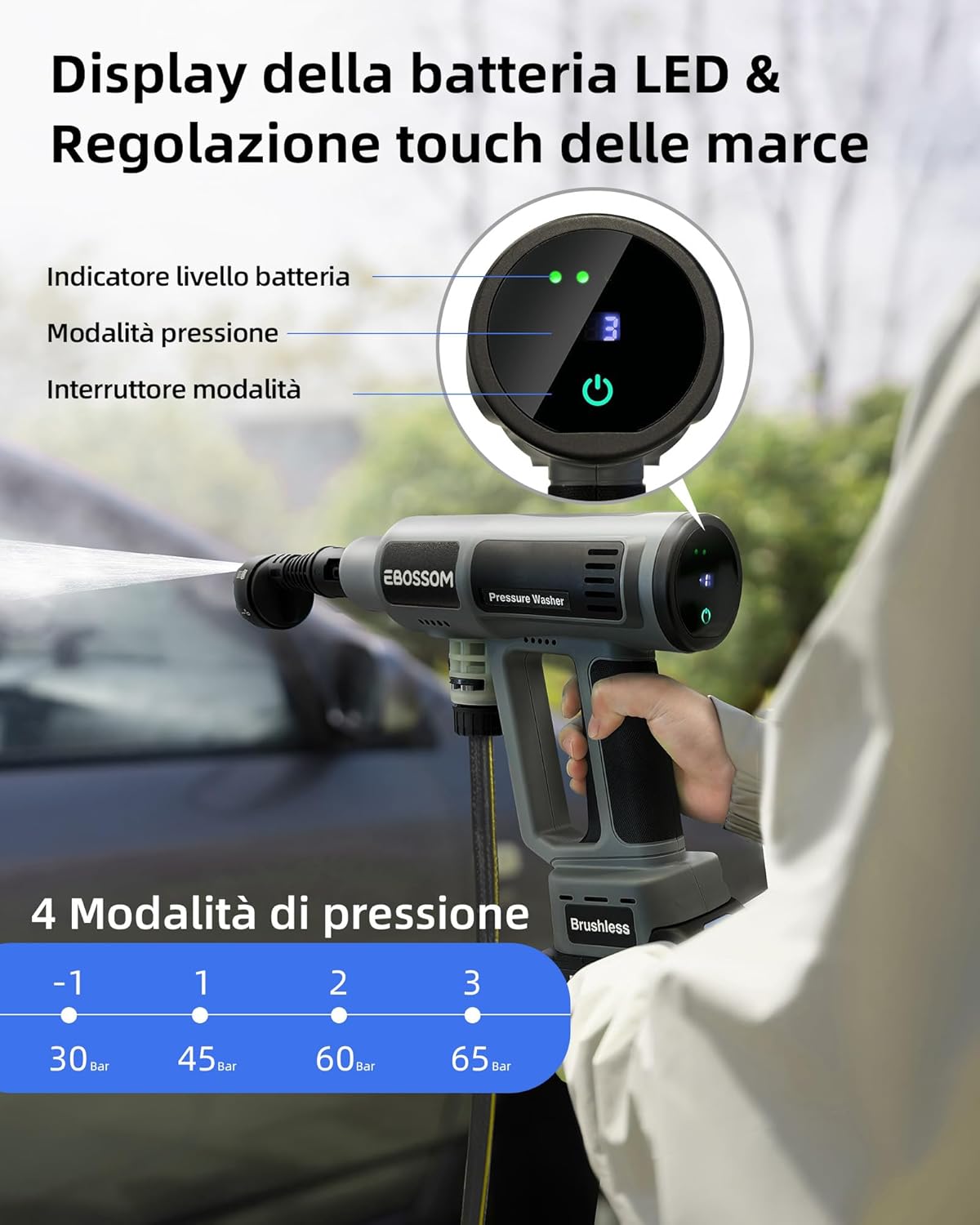 Idropulitrice a Batteria Portatile 65Bar - immagine 6