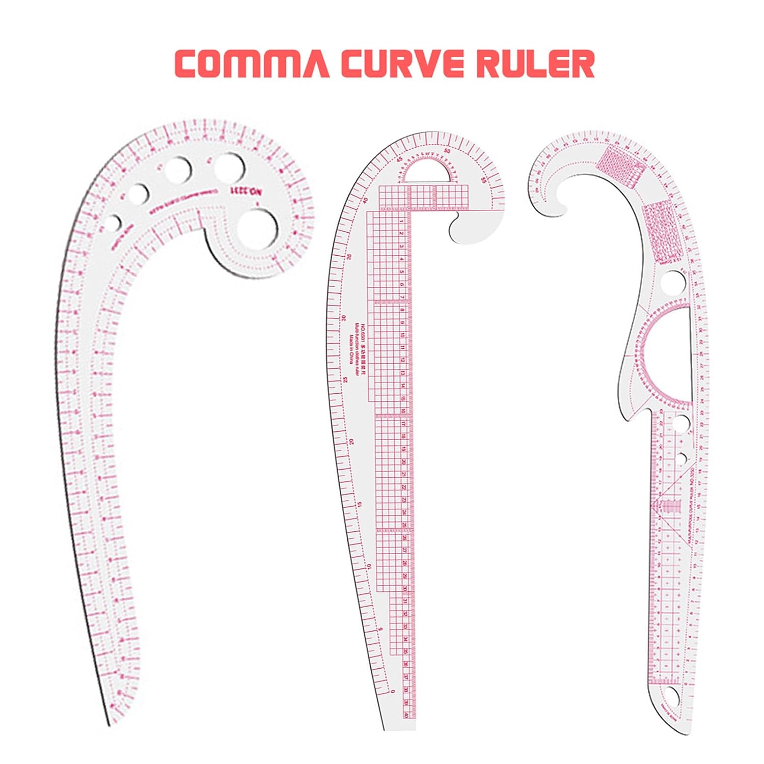 Righello per Cucito Curvo Francese - Strumenti Metrici - immagine 3