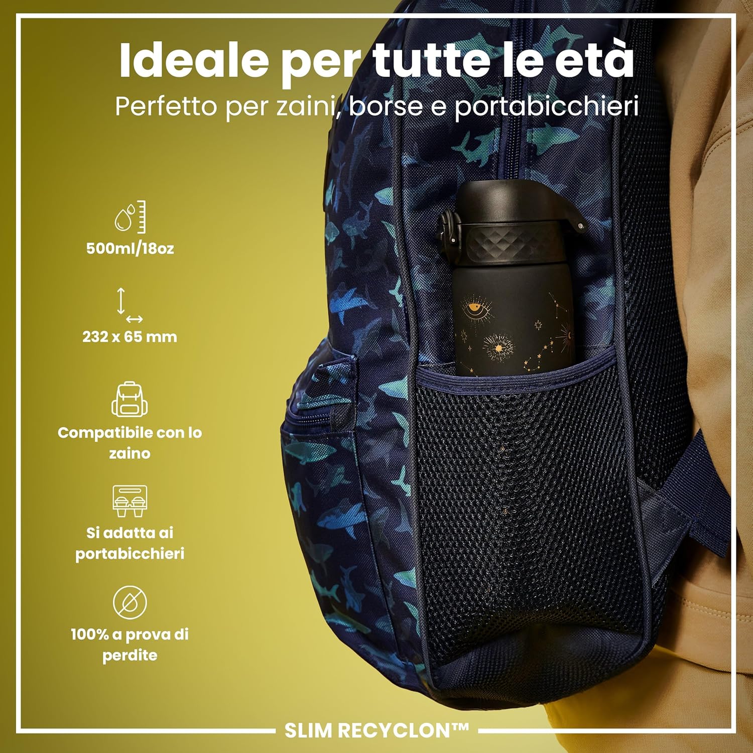 Ion8 Borraccia a Prova di Perdite 500ml - Universo Celeste - immagine 2