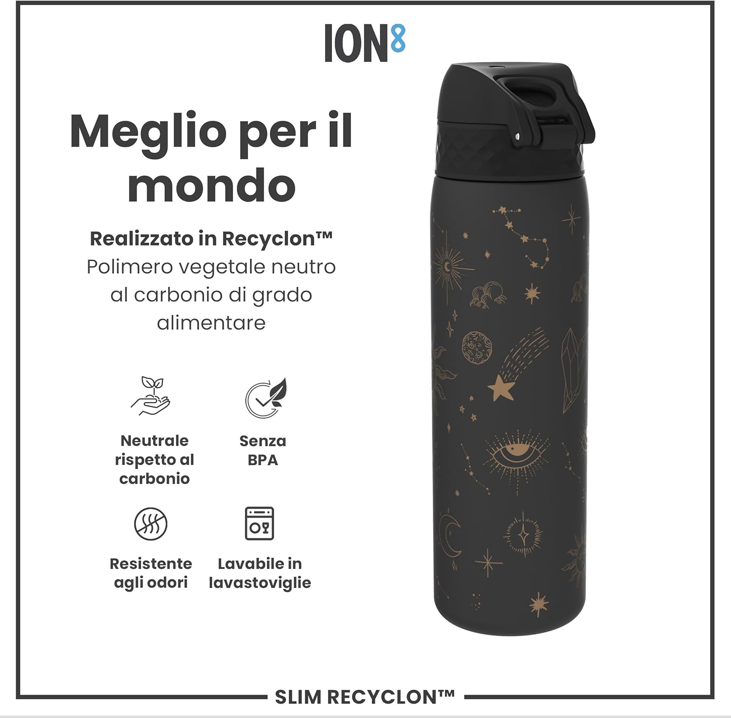 Ion8 Borraccia a Prova di Perdite 500ml - Universo Celeste - immagine 5