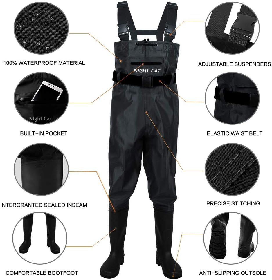 Night Cat Trampolieri da Pesca con Stivali Impermeabili - immagine 4