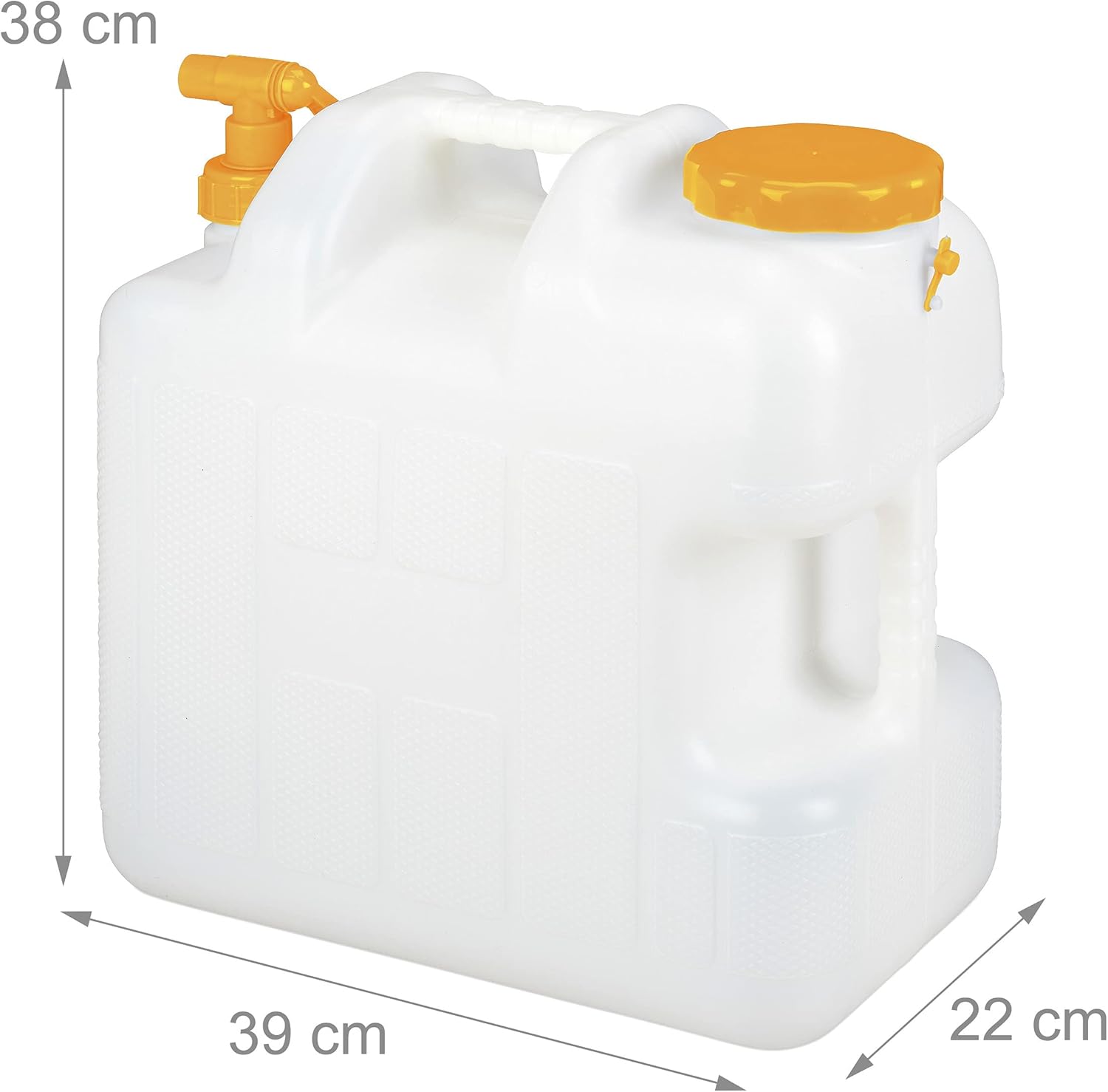 Relaxdays Tanica con Rubinetto 25 Litri, Bianco Arancione - immagine 4