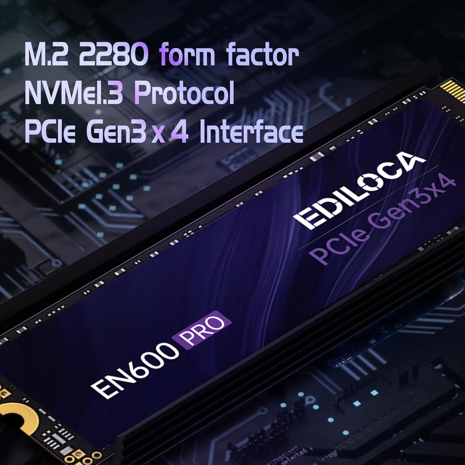 Ediloca EN600 PRO 256GB SSD Interno PCIe Gen3 NVMe M.2 2280 - immagine 3