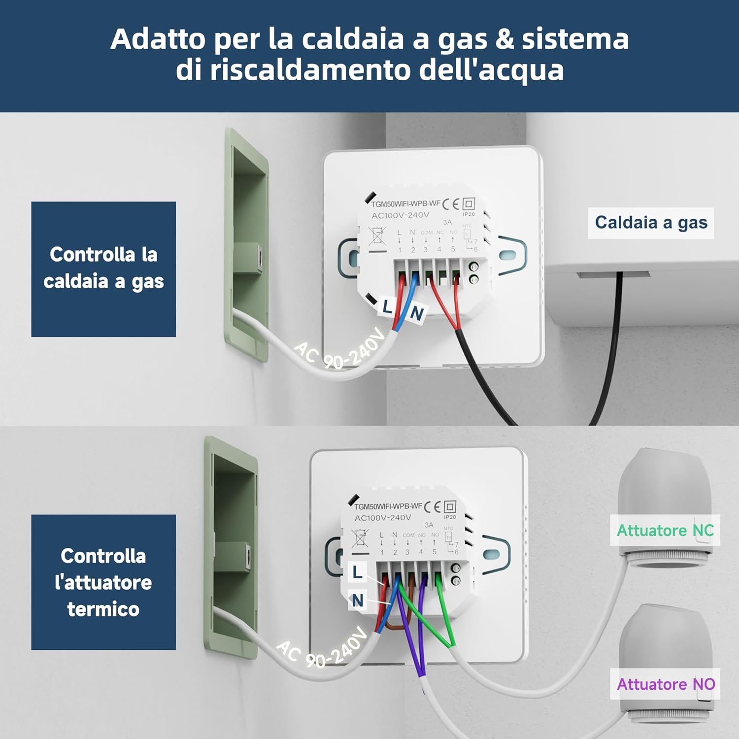 Termostato WiFi Caldaia a Gas Programmabile - immagine 3