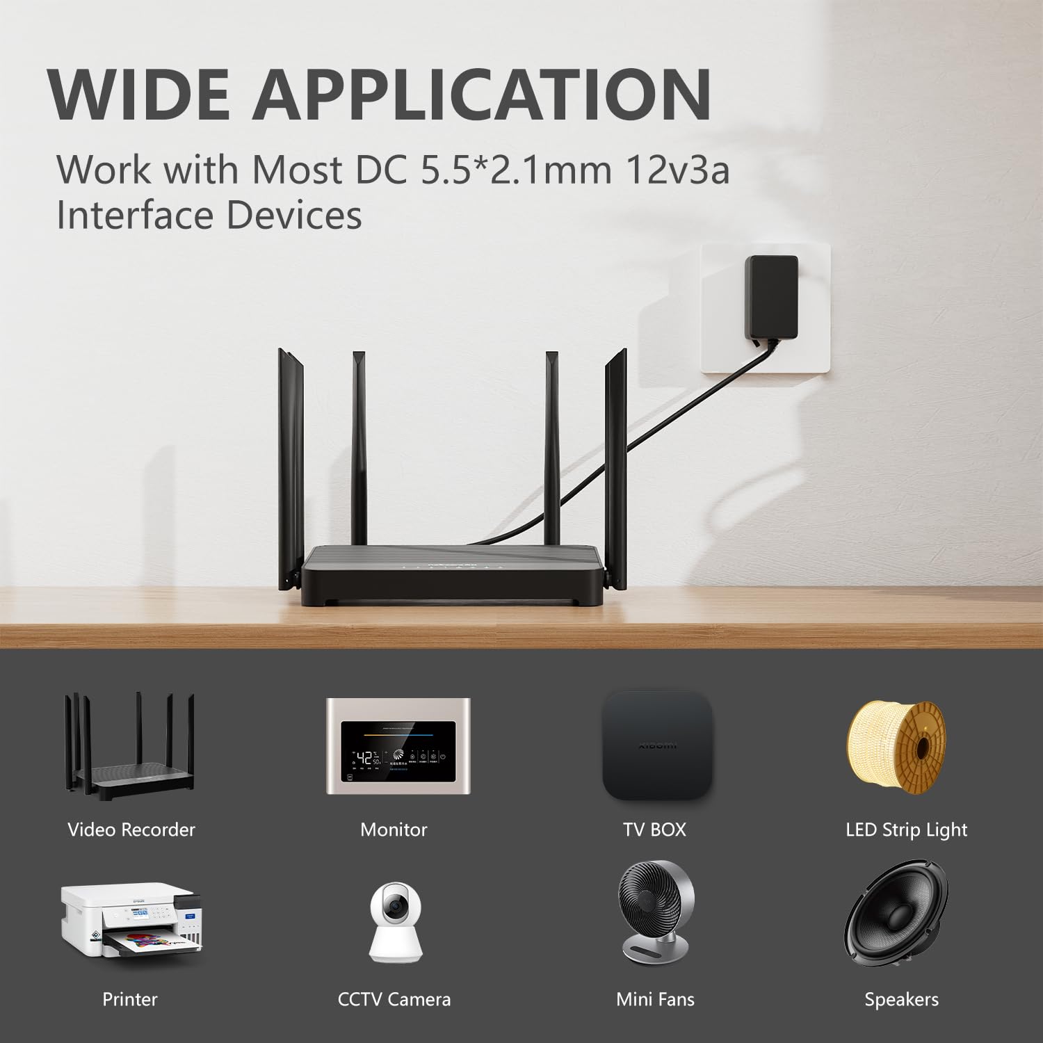 Reigy Adattatore di Alimentazione 12V 3A 36W - immagine 6