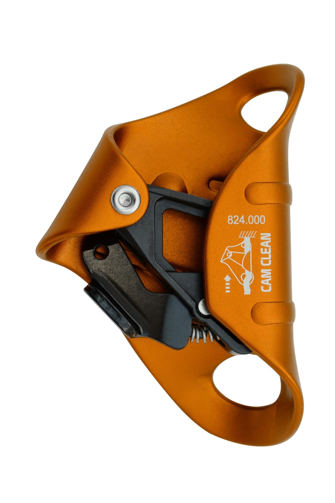 Kong. Cam Clean. Bloccante Ventrale Compatto. Efficace su Corde Infangate o Ghiacciate. Leggero. Corde da 8-13mm. Sistema Anti-Ribaltamento della Camma, Certificato CE. Made in Italy.