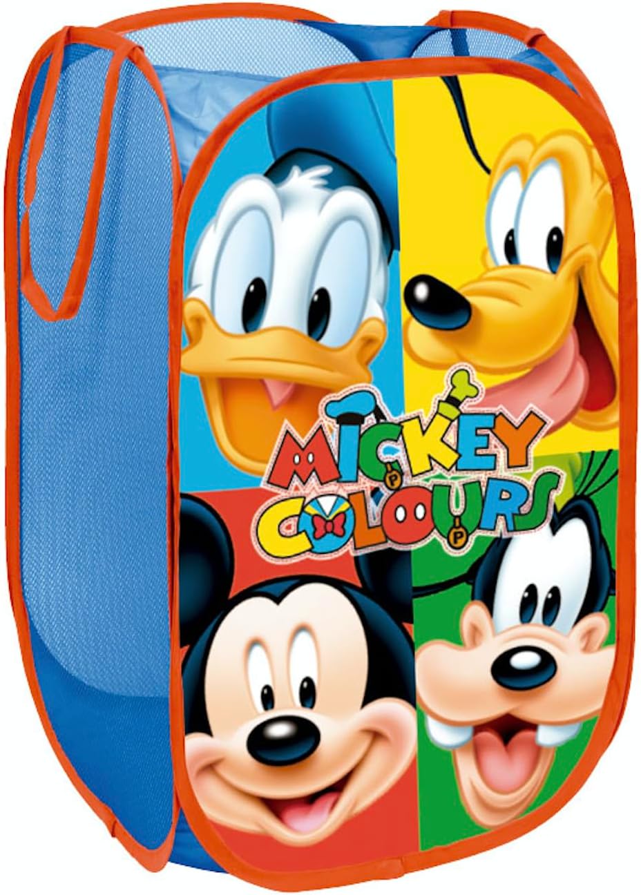 Superdiver Cesto Pieghevole Disney Mickey Mouse 36x36x58 cm - immagine 1