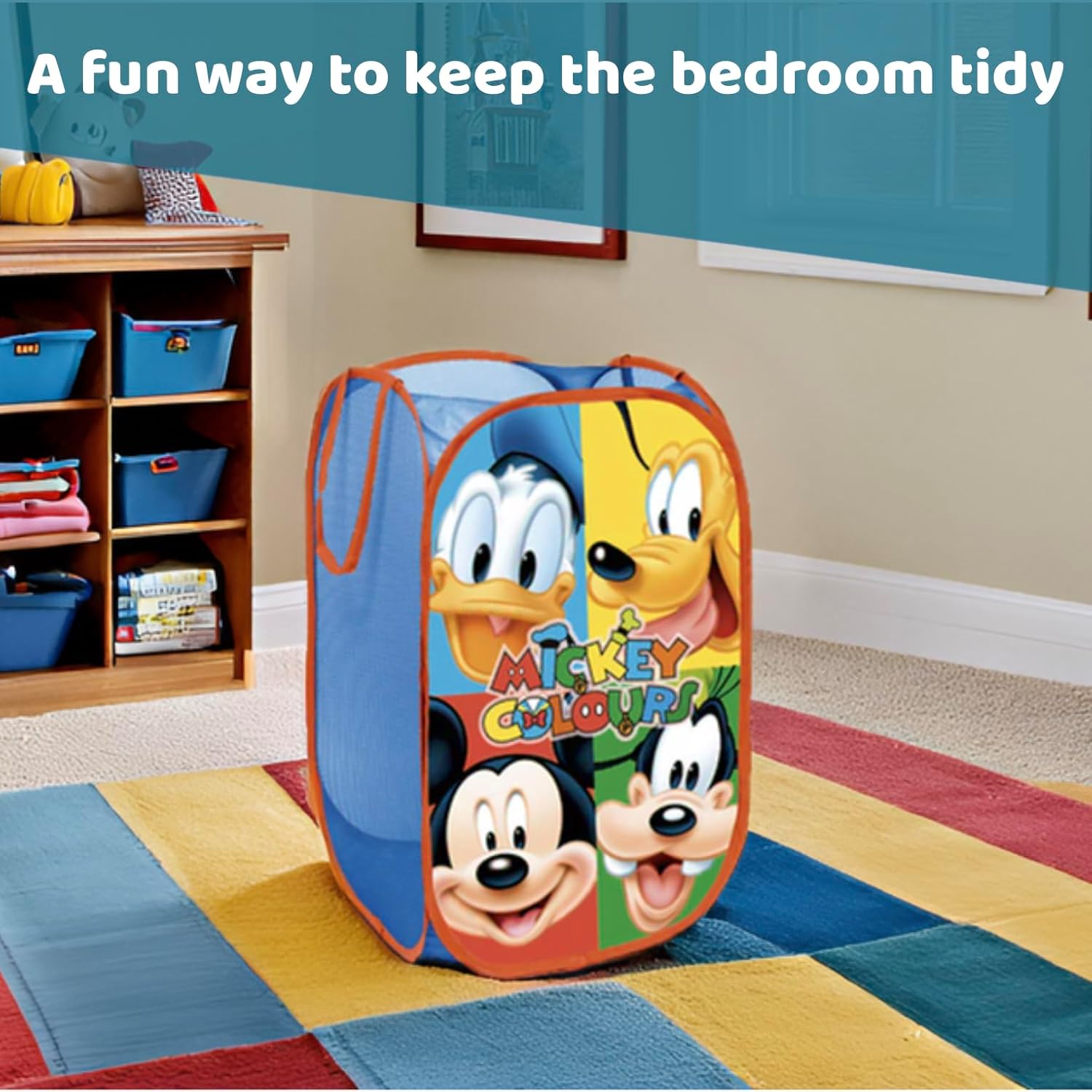 Superdiver Cesto Pieghevole Disney Mickey Mouse 36x36x58 cm - immagine 2