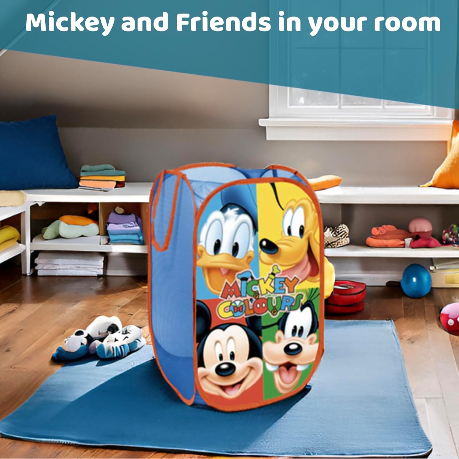Superdiver Cesto Pieghevole Disney Mickey Mouse 36x36x58 cm - immagine 7