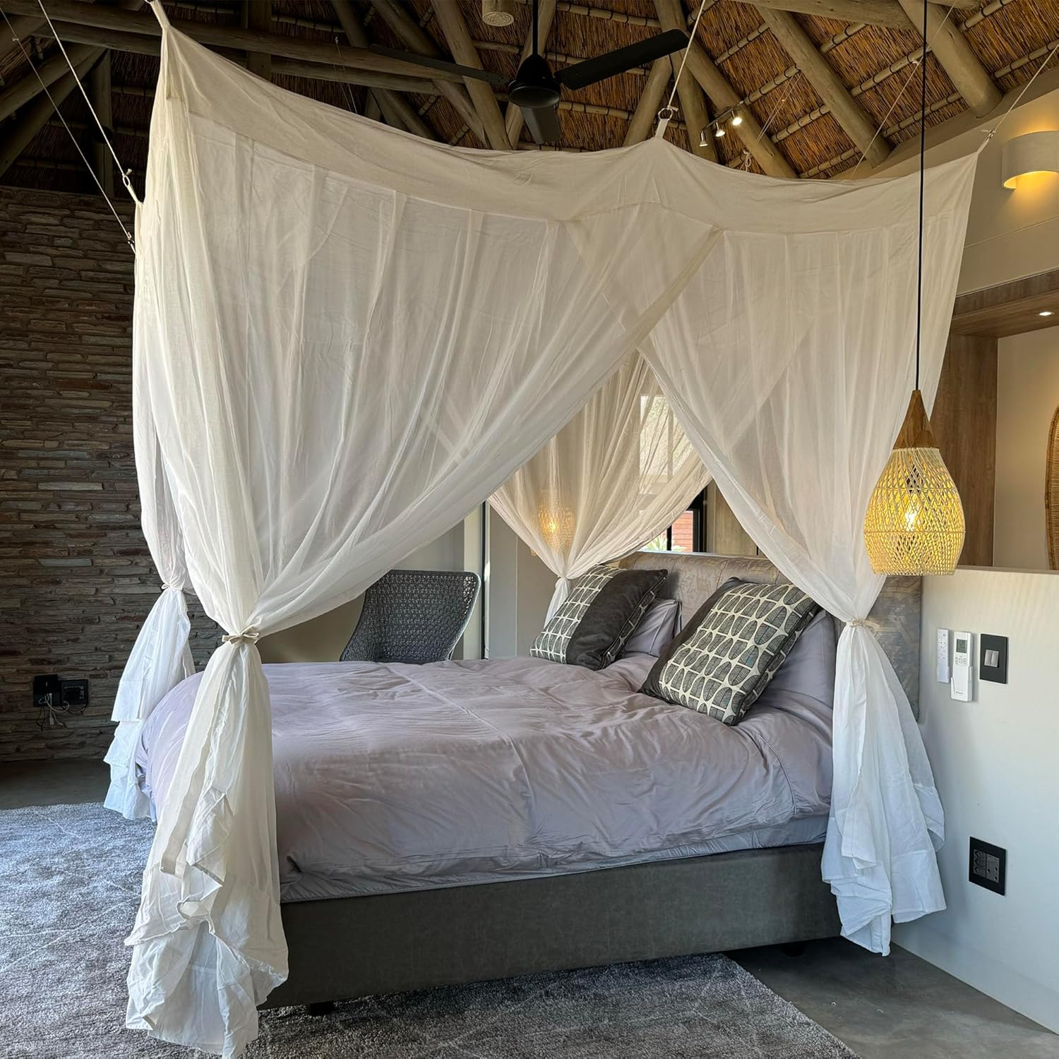 Tenda da Letto Zanzariera 100% Cotone Organico - immagine 3