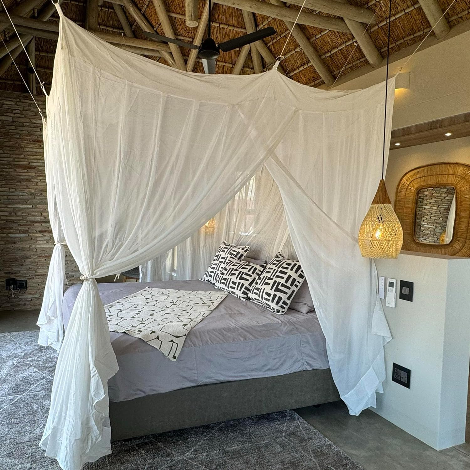 Tenda da Letto Zanzariera 100% Cotone Organico - immagine 6