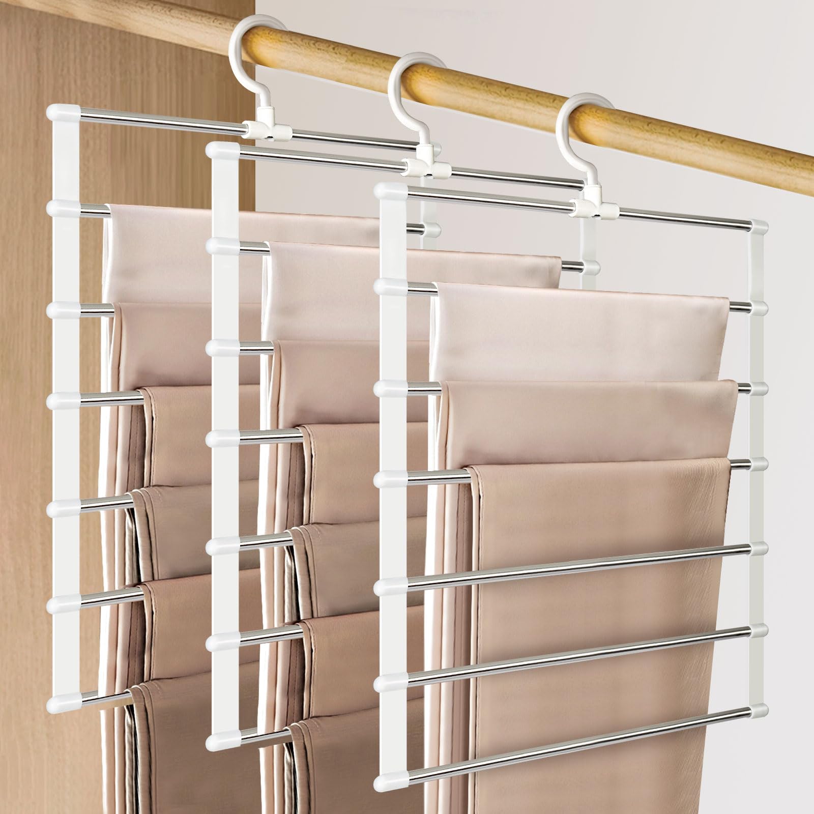 Grucce Pantaloni Salvaspazio per Armadio (3 PCS)