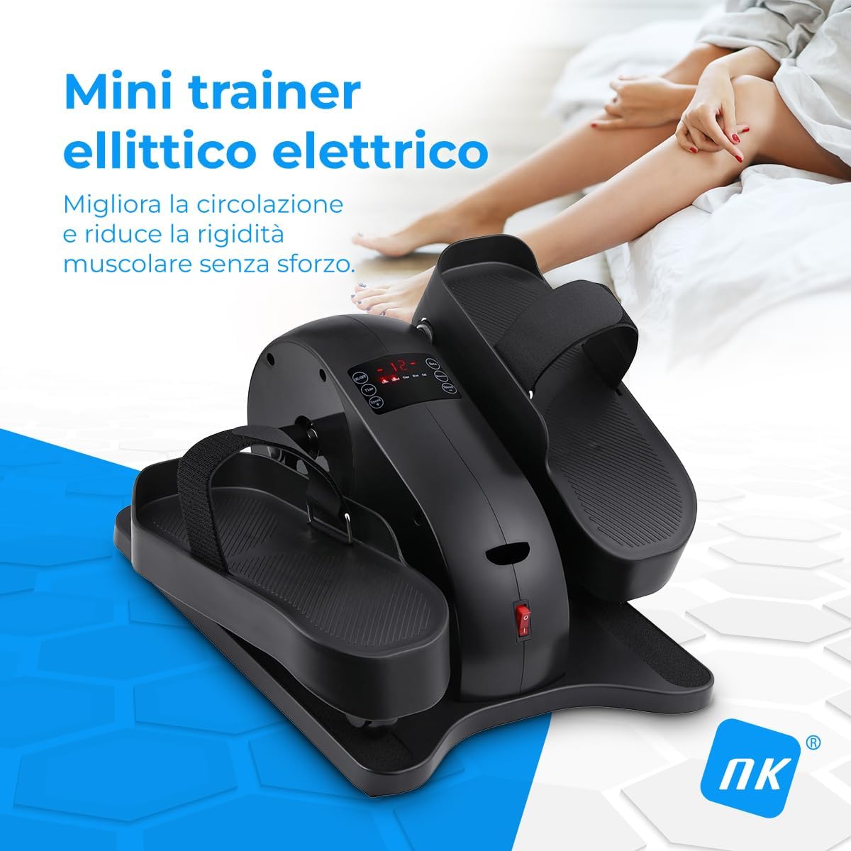 Nk Mini Ellittica Elettrica con Telecomando, Nera - immagine 2