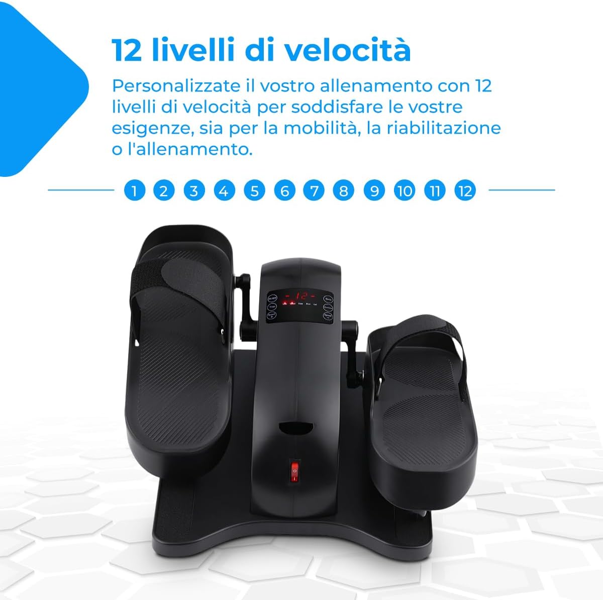 Nk Mini Ellittica Elettrica con Telecomando, Nera - immagine 3