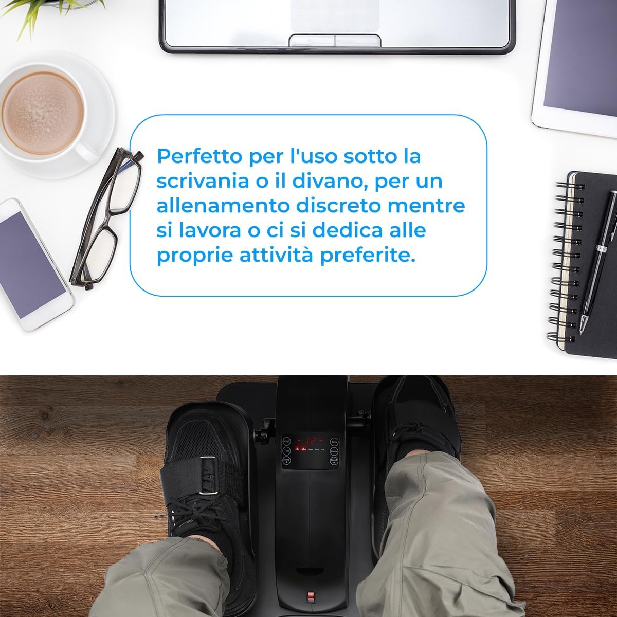 Nk Mini Ellittica Elettrica con Telecomando, Nera - immagine 5