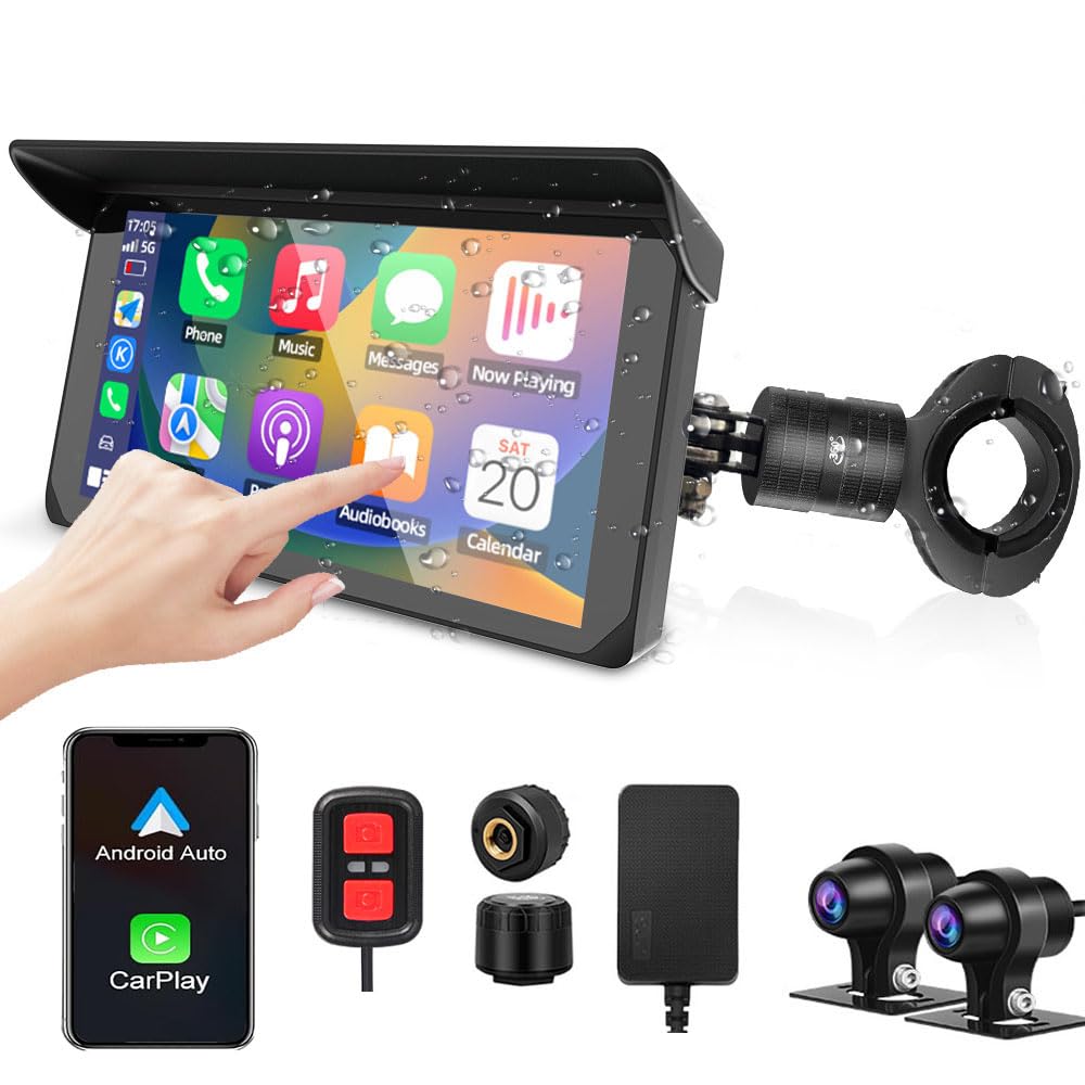 Vsysto Schermo Moto CarPlay Android Auto Wireless 5"