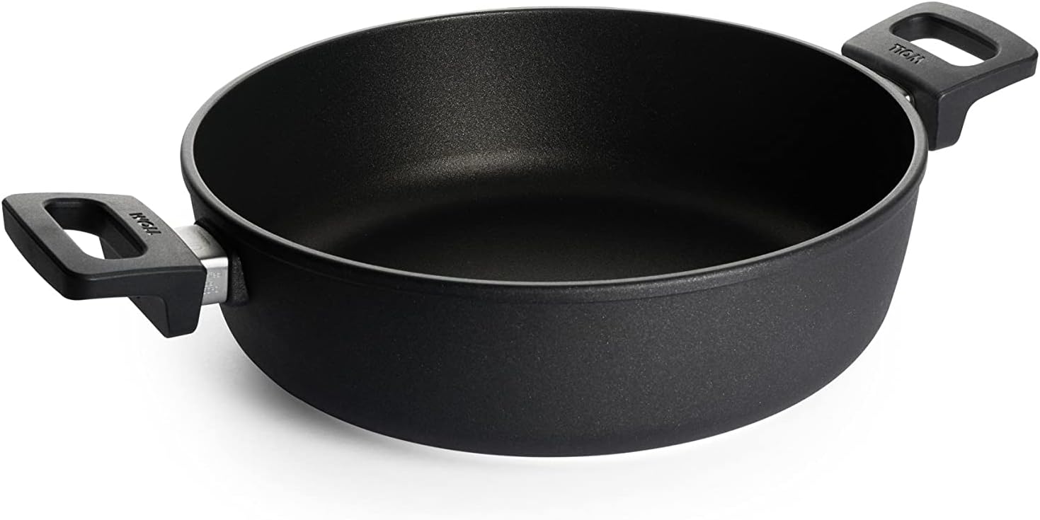 Woll - Padella in ghisa con 2 Manici Titanium Nowo, Altezza Bordo: 28 cm