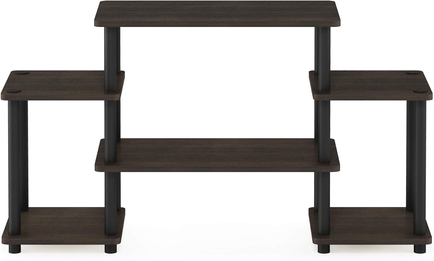Furinno Supporti TV senza Attrezzi, Dark Brown and Nero, Square Corner - immagine 6