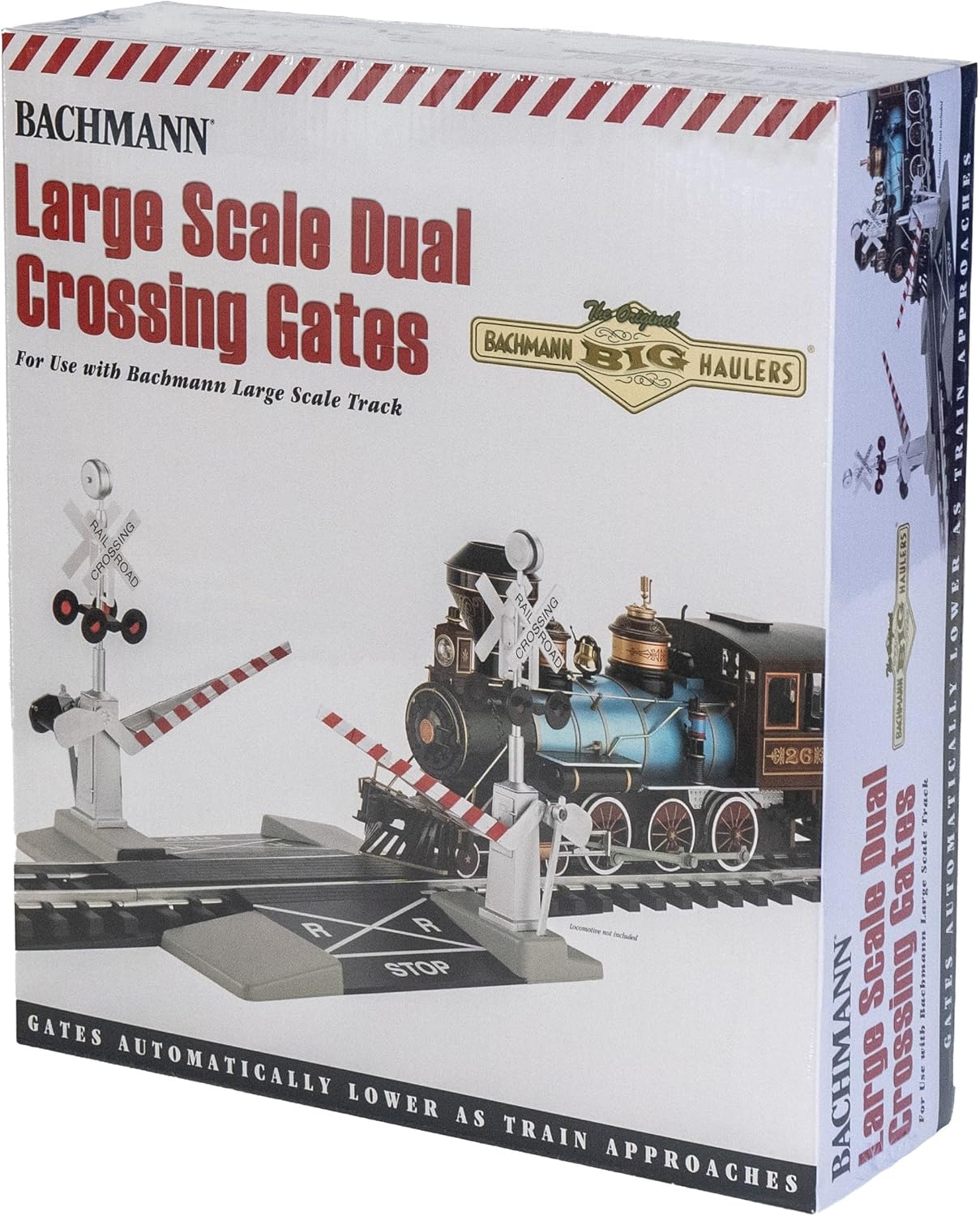 Bachmann Industries Large g Scale Steel Alloy Track with Operating Crossing Gate - immagine 3