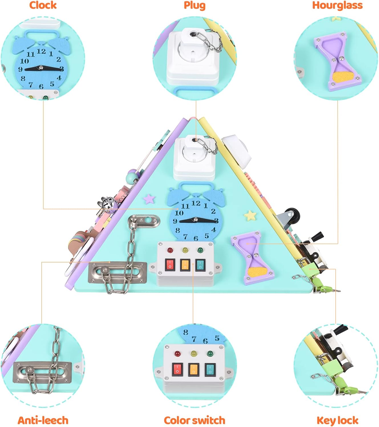 Ovshnrr Busy Board Montessori in Legno - immagine 3