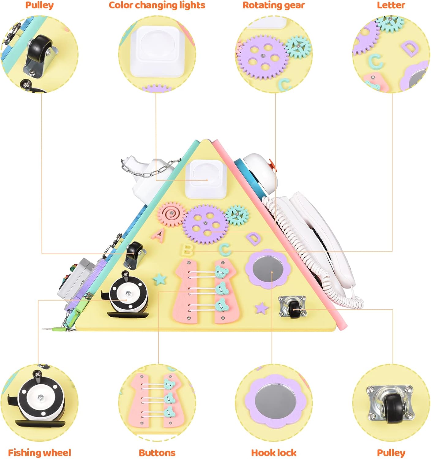 Ovshnrr Busy Board Montessori in Legno - immagine 4