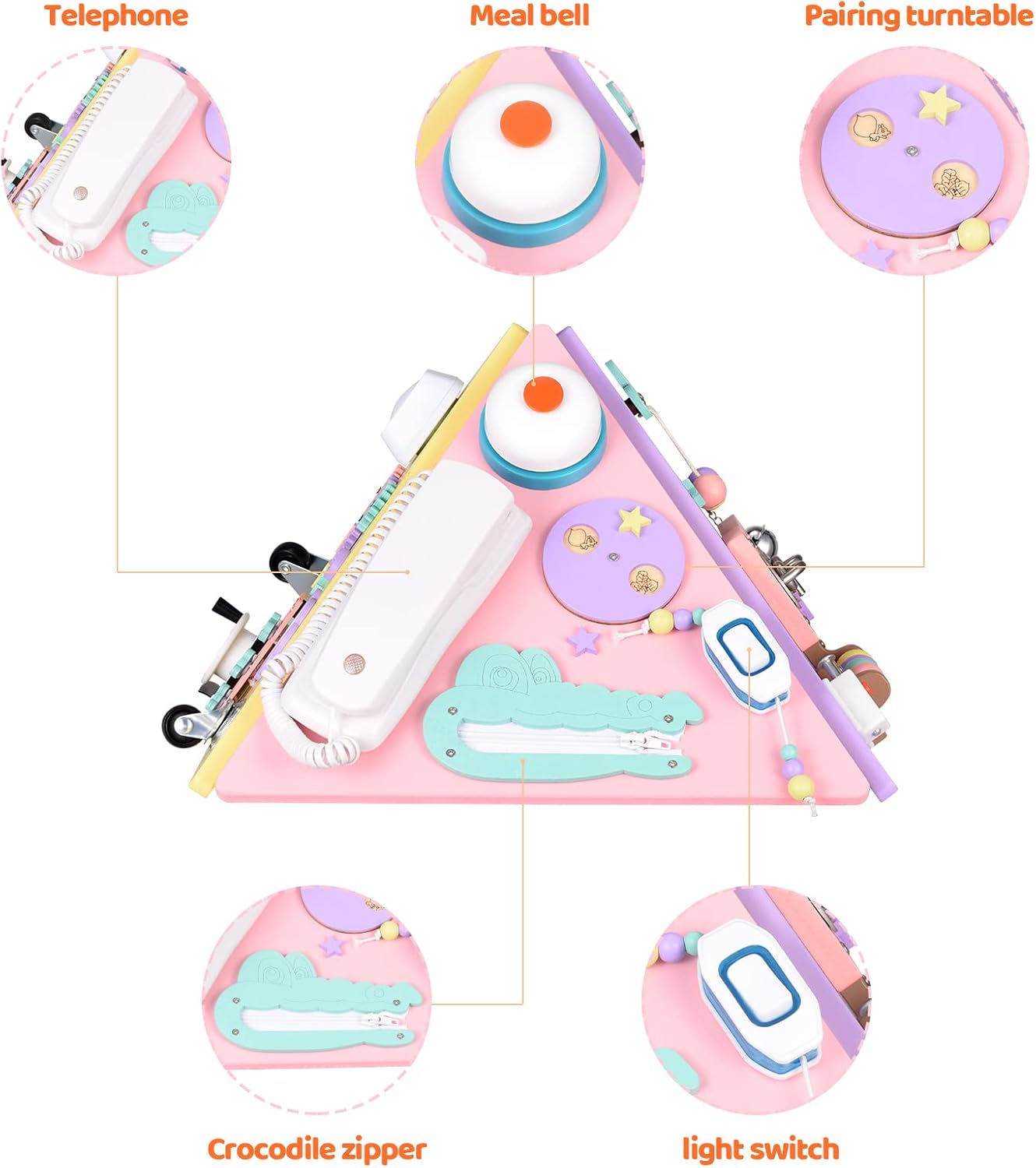 Ovshnrr Busy Board Montessori in Legno - immagine 5