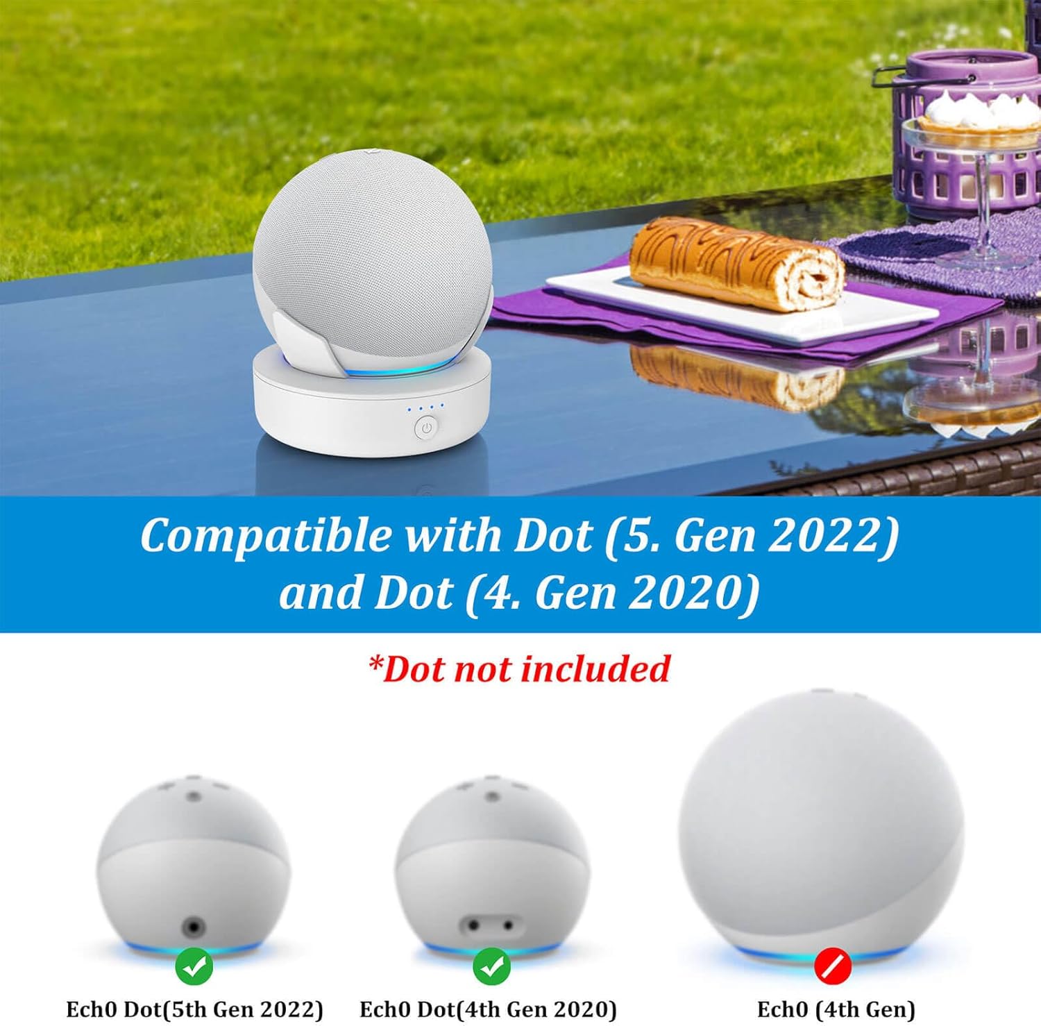 Plusacc Base Batteria per Dot 5ª e 4ª Generazione - immagine 2