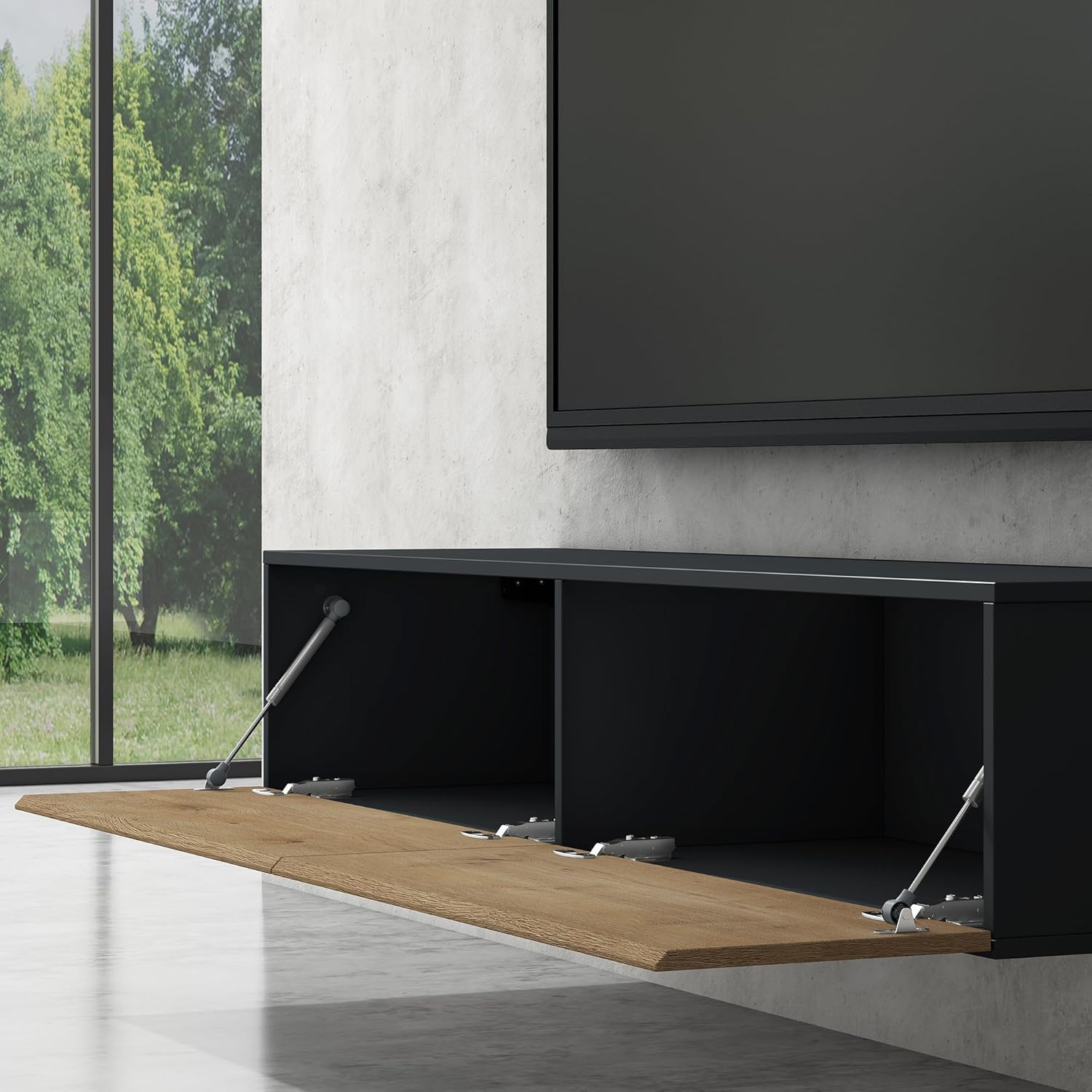 Doporro Mobile Porta TV Sospeso 200 cm Bicolore - immagine 4