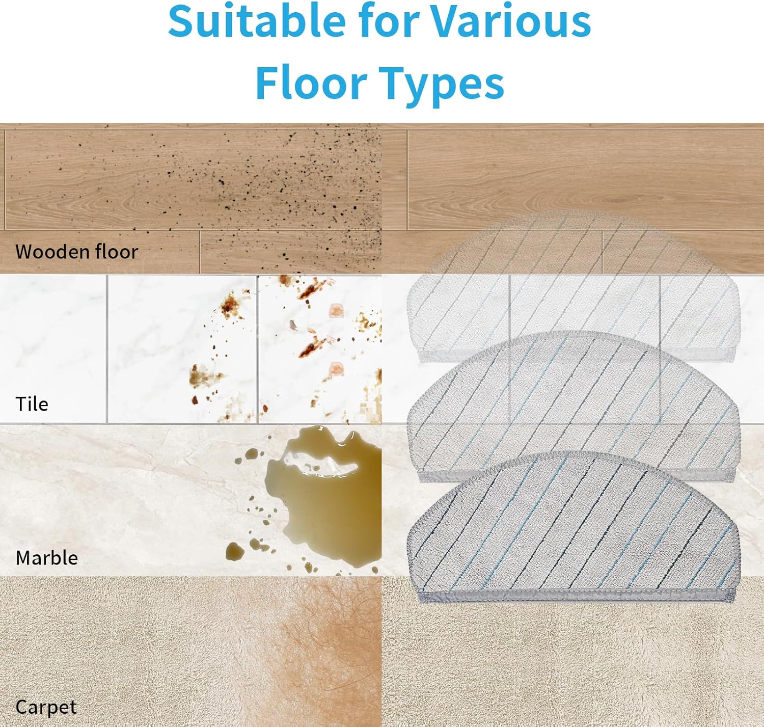 Accessori Panni in Microfibra per Ecovacs Deebot (6 Pezzi) - immagine 4