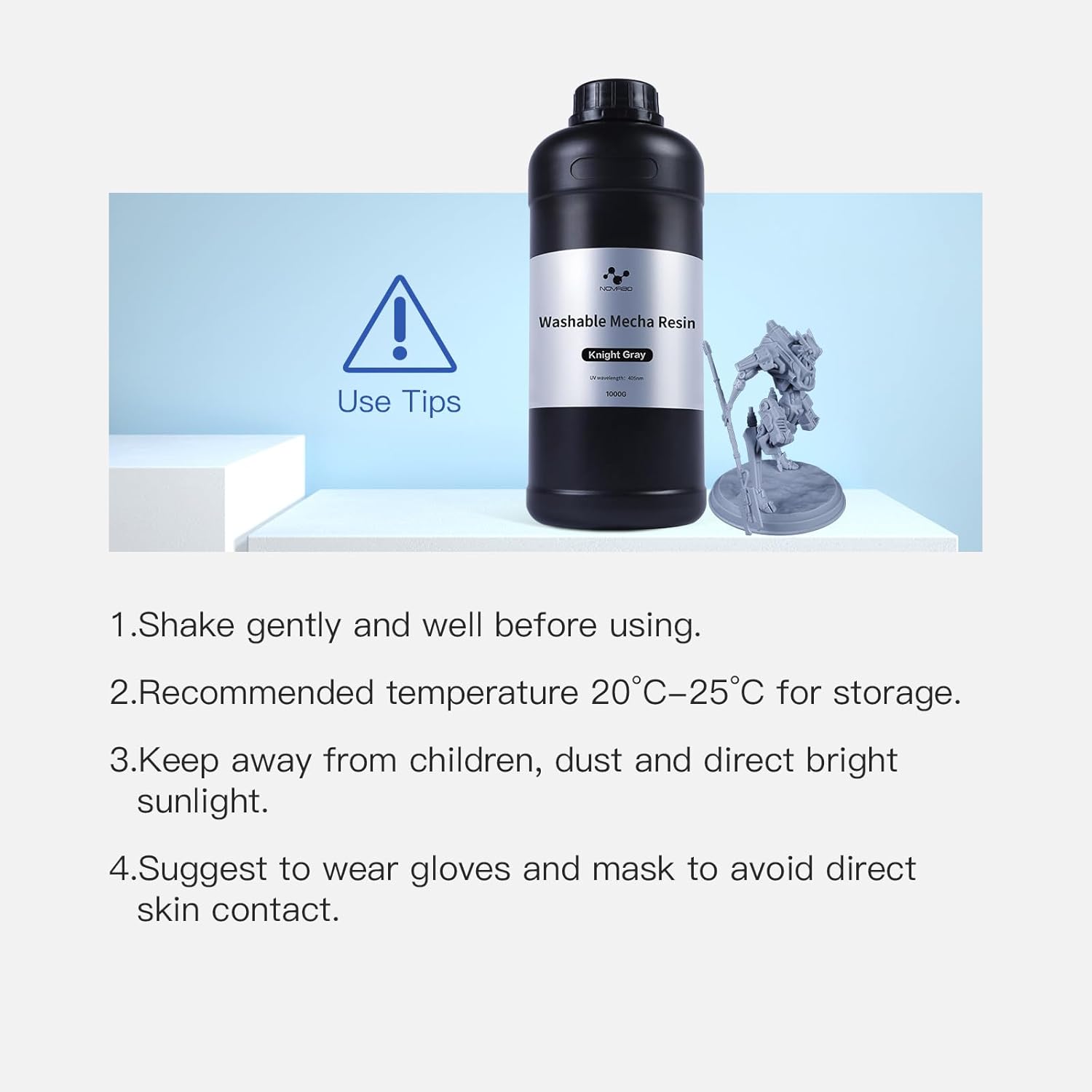 Nova3d Mecha Resin - Resina Grigia 1000ml - immagine 6