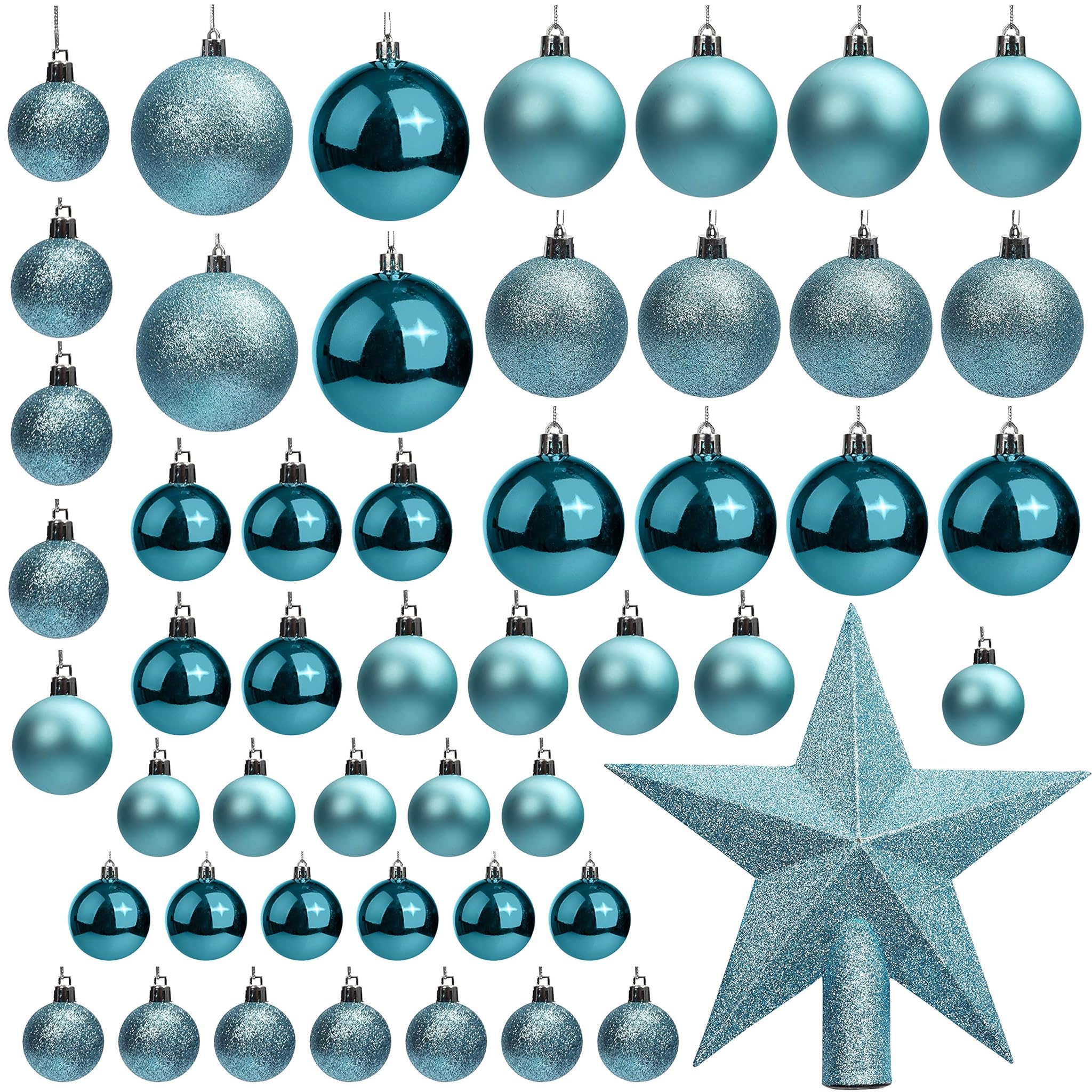 BELLE VOUS (50pz) Palline Albero di Natale Azzurre Assortite