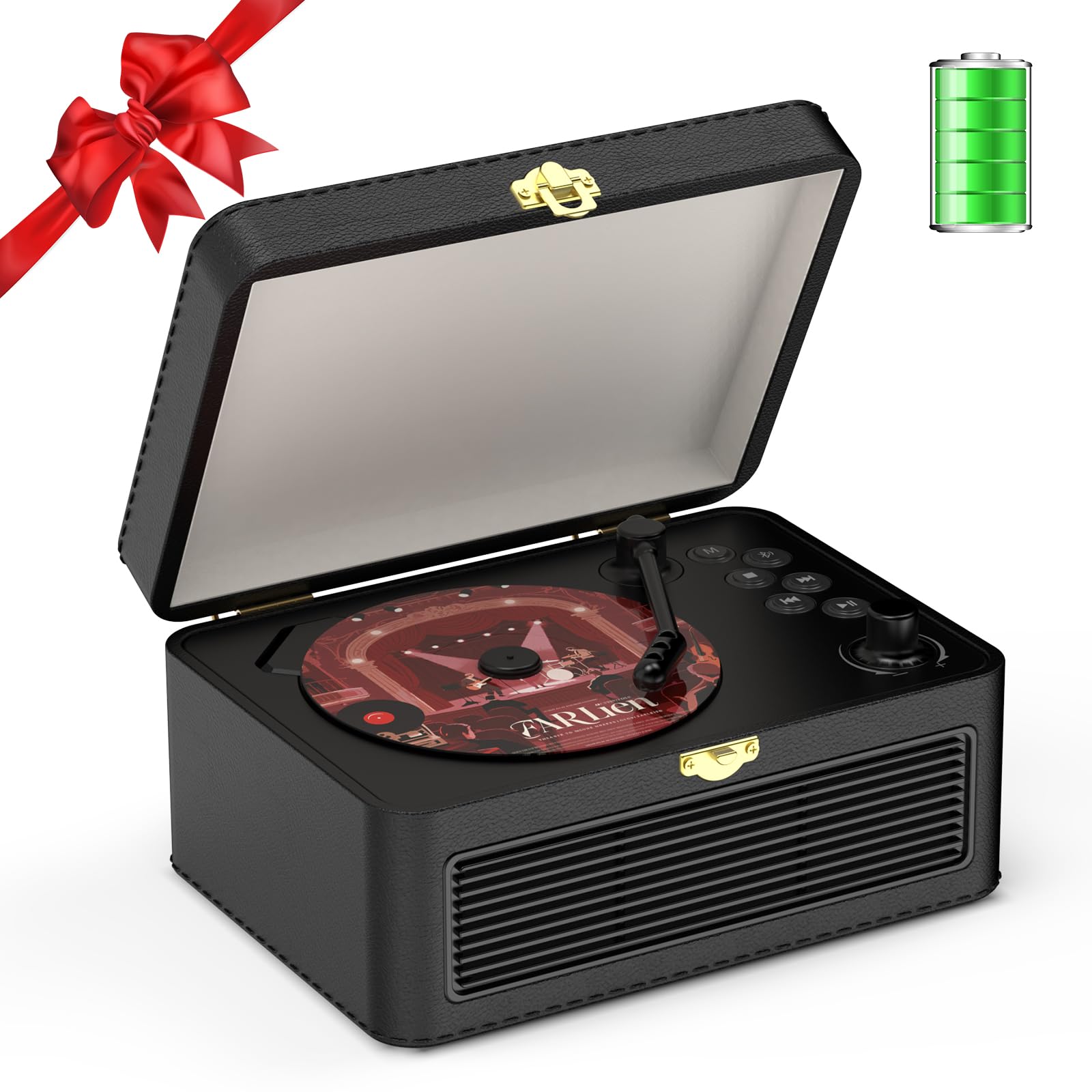 Kegaudio Lettore CD Portable HiFi Bluetooth, Nero