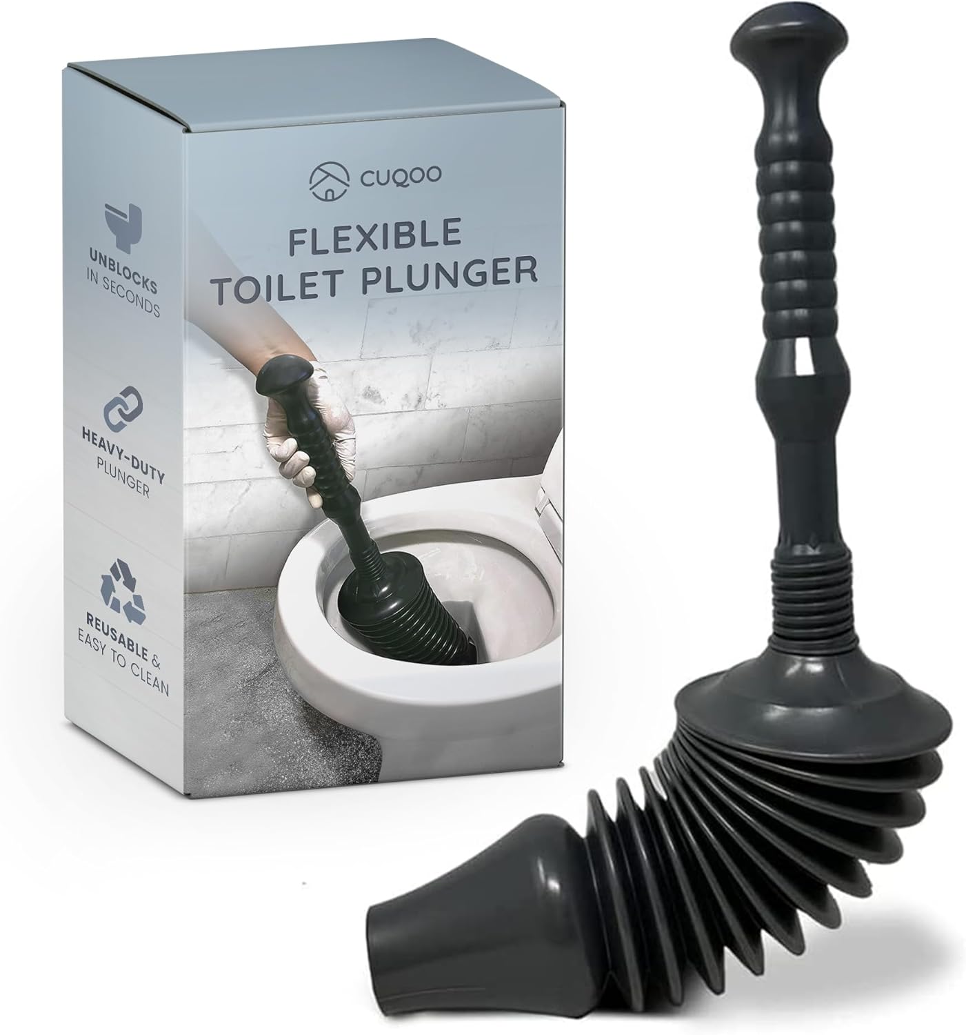 CUQOO Pulitore Flessibile per WC e Lavandini (Piccolo) - immagine 1