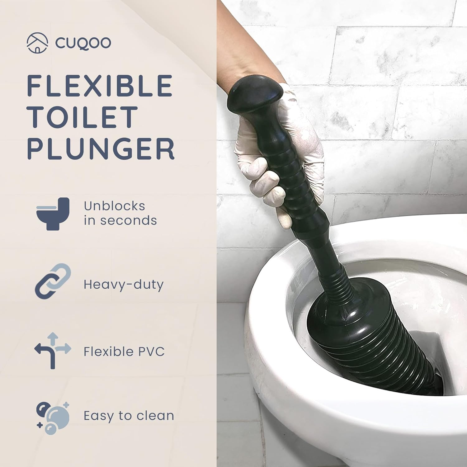 CUQOO Pulitore Flessibile per WC e Lavandini (Piccolo) - immagine 2