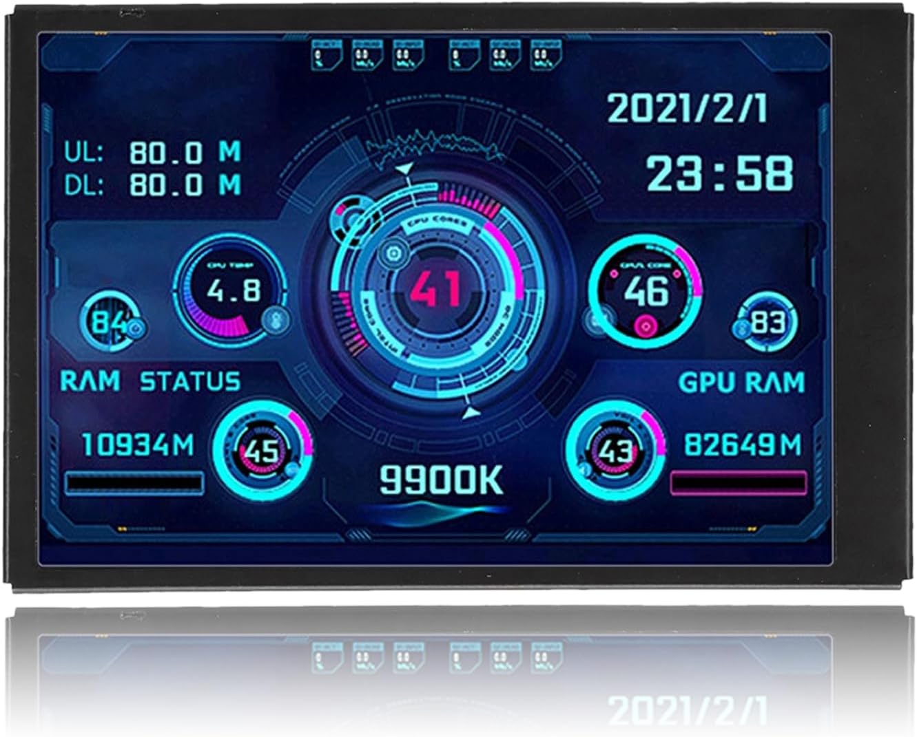 Monitor Temperatura Computer 3,5 Pollici, Nero - immagine 1