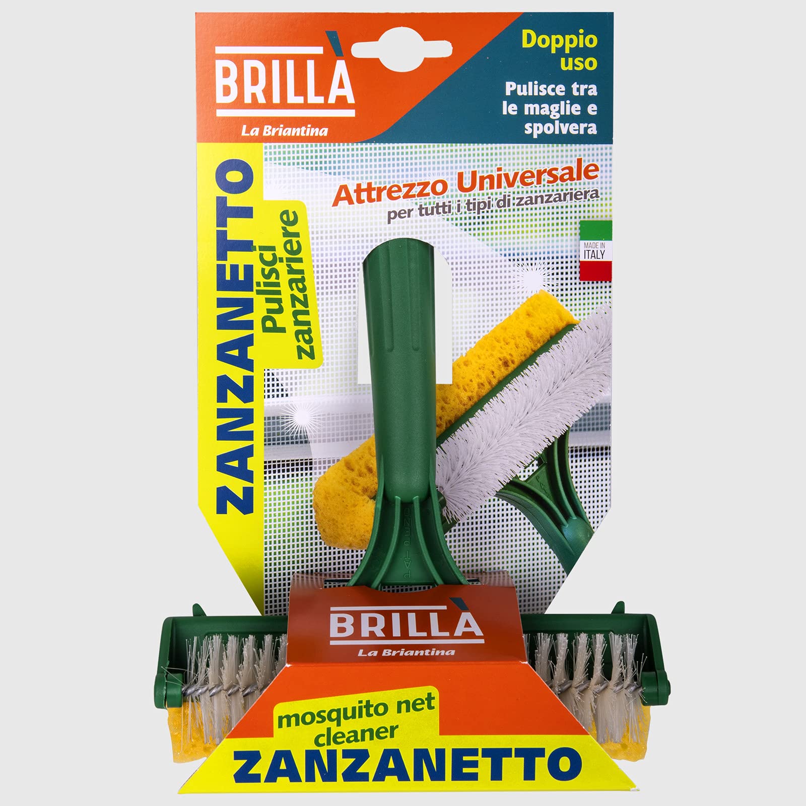 La Briantina Spazzola Pulisci Zanzariera con Spugna