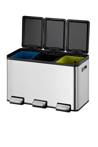 Eko Pattumiera Essenziale 10+10L Acciaio Inox