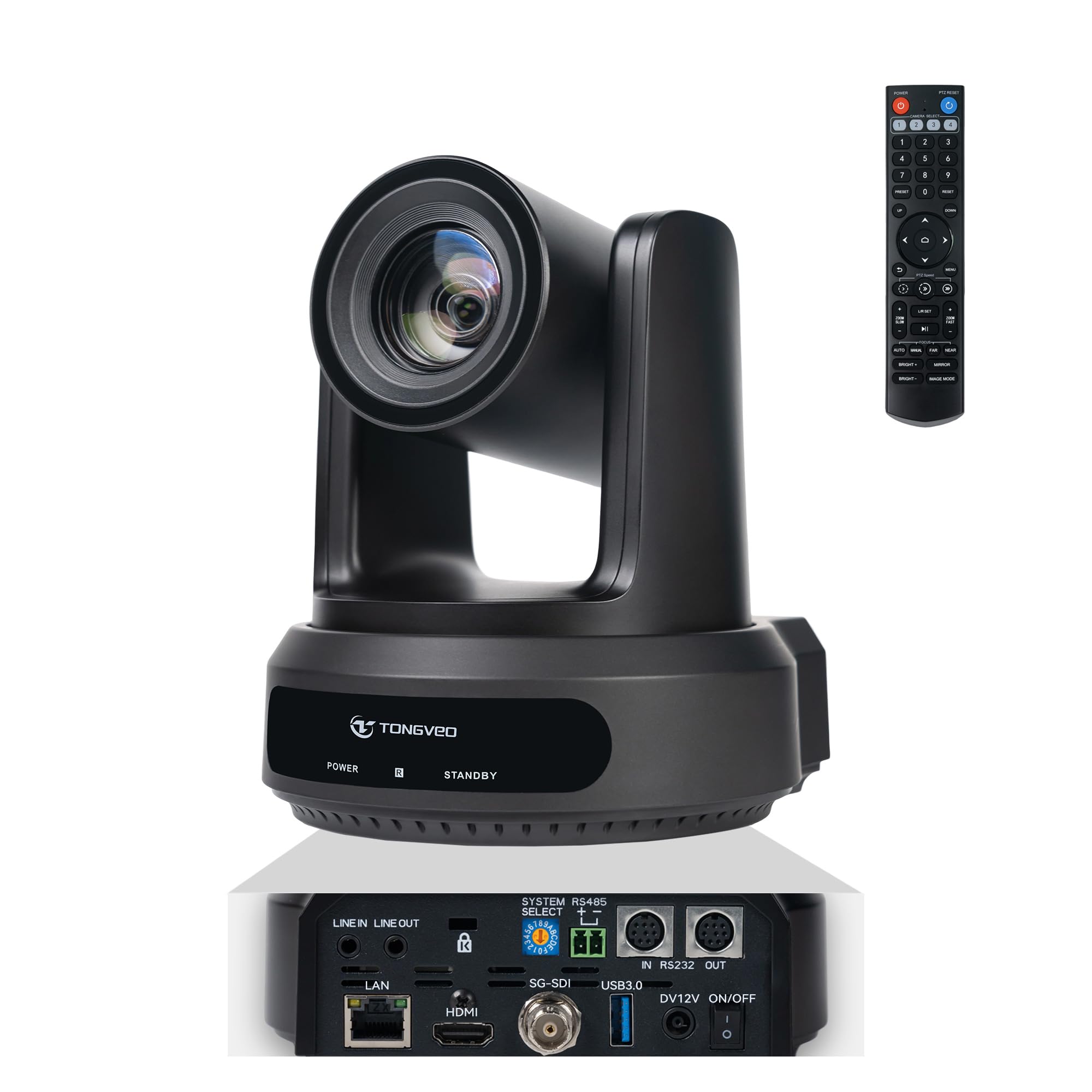 TONGVEO AI Auto Tracking IP/USB3.0/HDMI 20X Telecamera PTZ per sala conferenze, webcam 1080P60, ideale per lo streaming di chiesa, servizi di chiesa, istruzione, compatibile con vMix/OBS