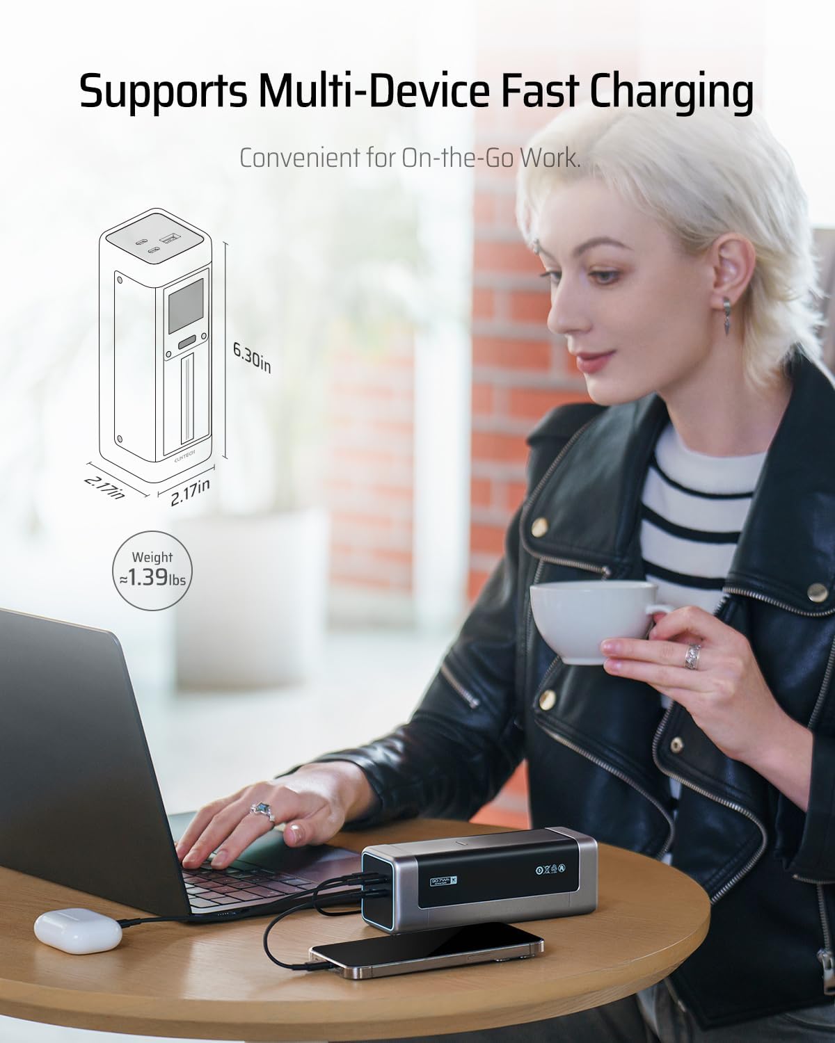 Cuktech 20 Power Bank 25000mAh 210W - immagine 4