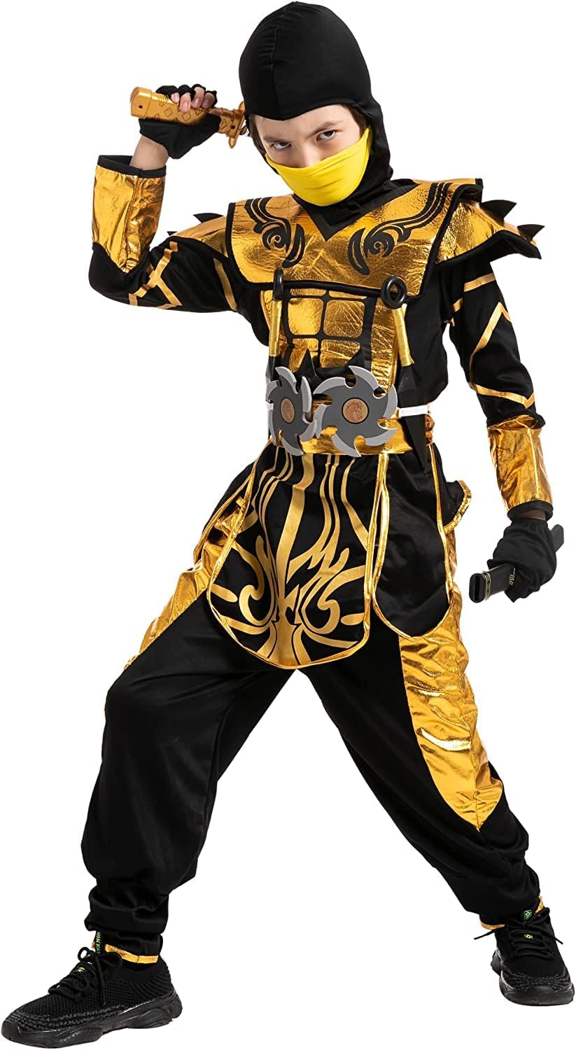 Spooktacular Creations Costume da Ninja d'Oro per Bambini - immagine 5