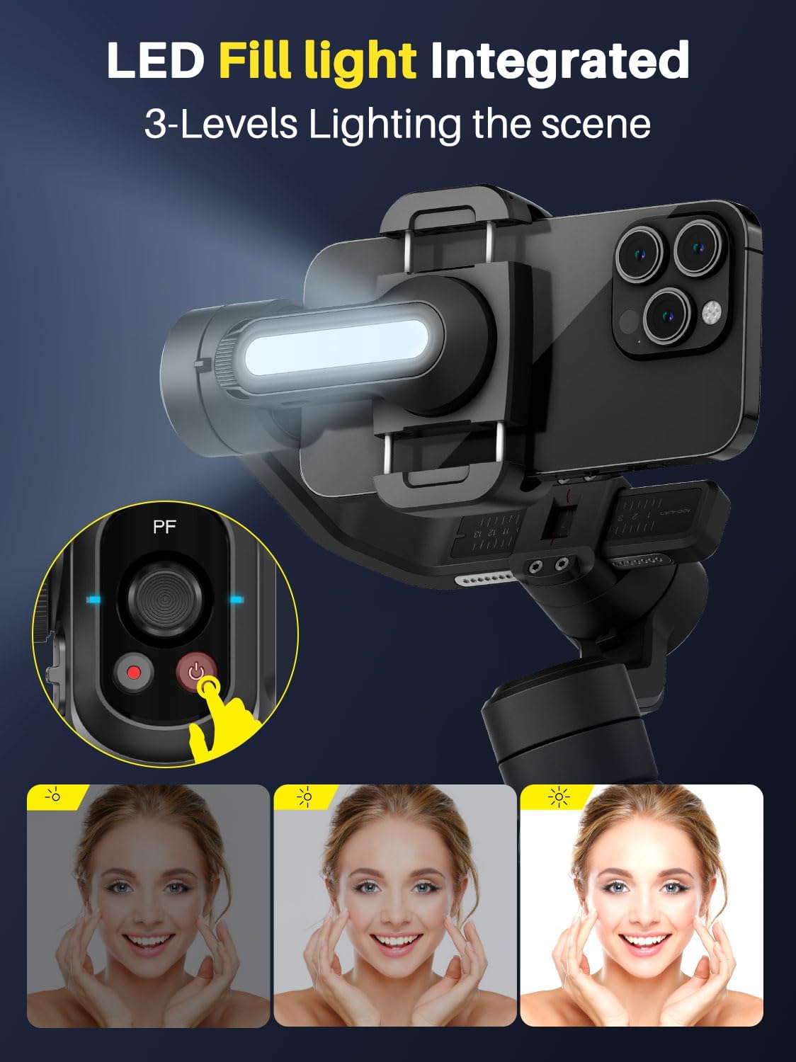 Stabilizzatore Cardanico S2 per Smartphone 3 Assi - immagine 6