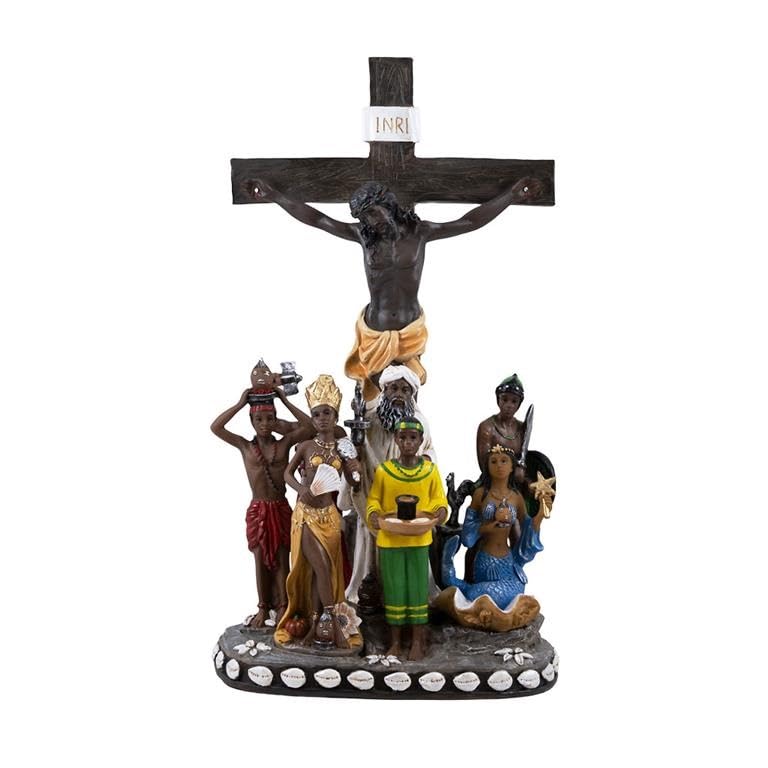 DRW Figura 7 Potenze Orishas con Gesù Cristo Crocifisso