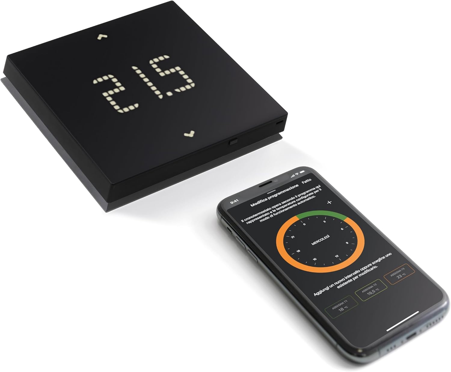 Vimar 02912.G Termostato Wi-Fi a Parete, Nero - immagine 5