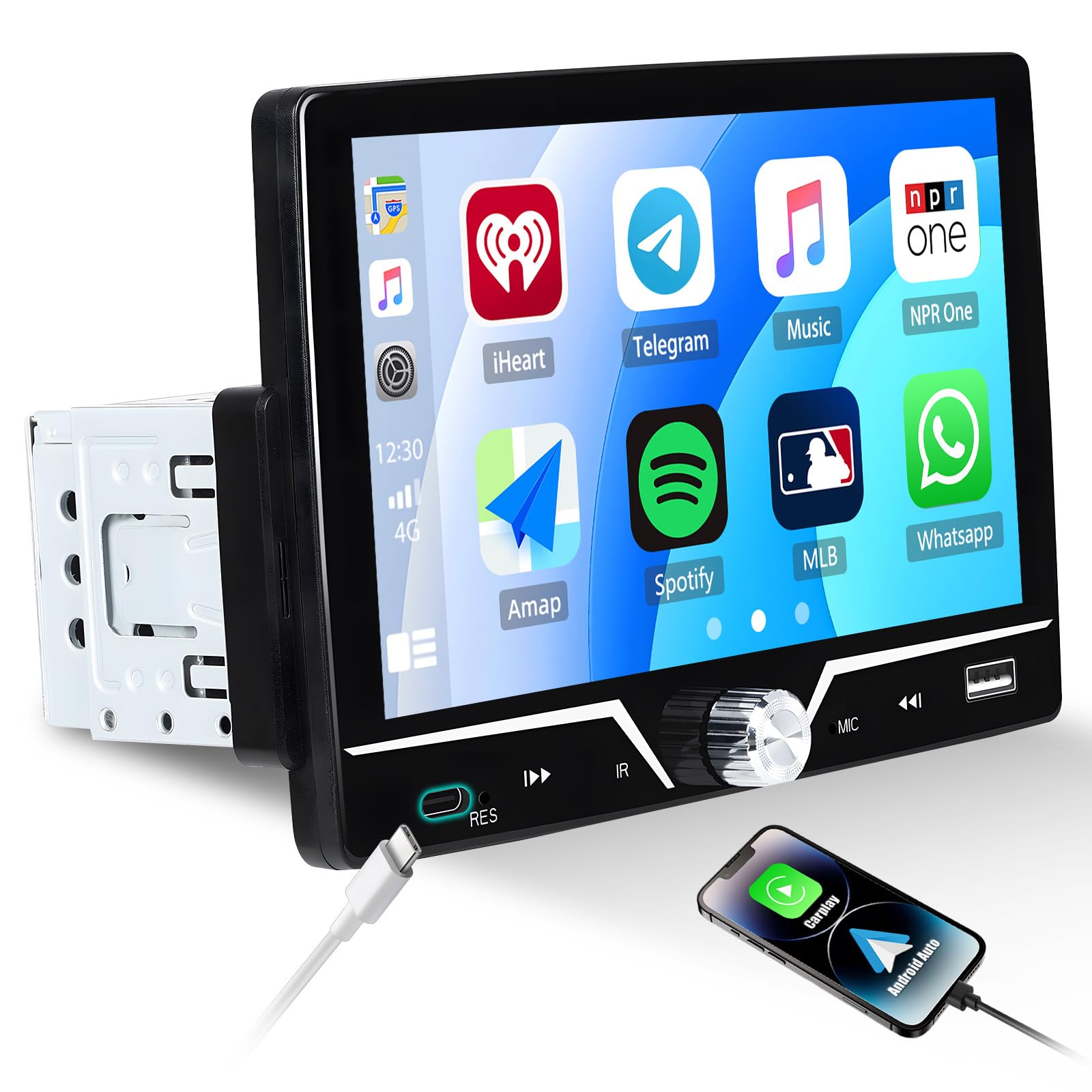 Sixwin Autoradio 1 Din con CarPlay & Android Auto