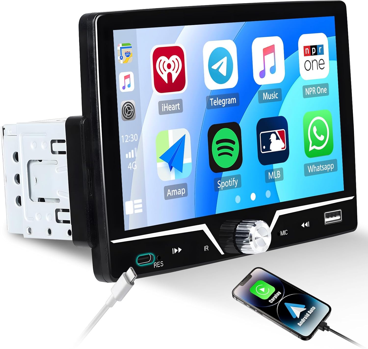 Sixwin Autoradio 1 Din con CarPlay & Android Auto - immagine 1